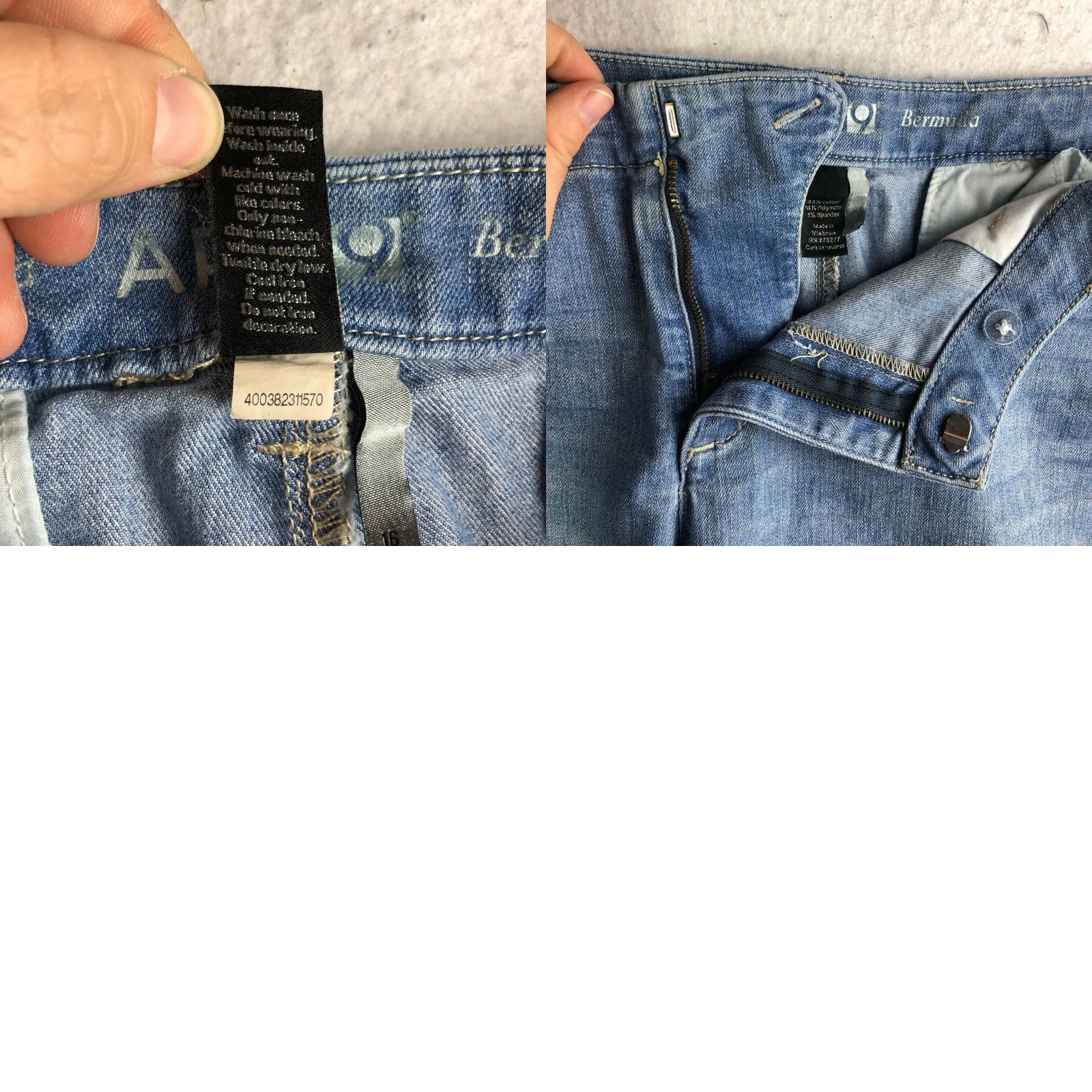 Apt. 9 Apt 9 Bermudas Women 16 Denim Jean Shorts Blue Bermuda Denim Shorts (Regular) Women’s 16 Blue Size 25" / US 0 / IT 36 - 8 Thumbnail