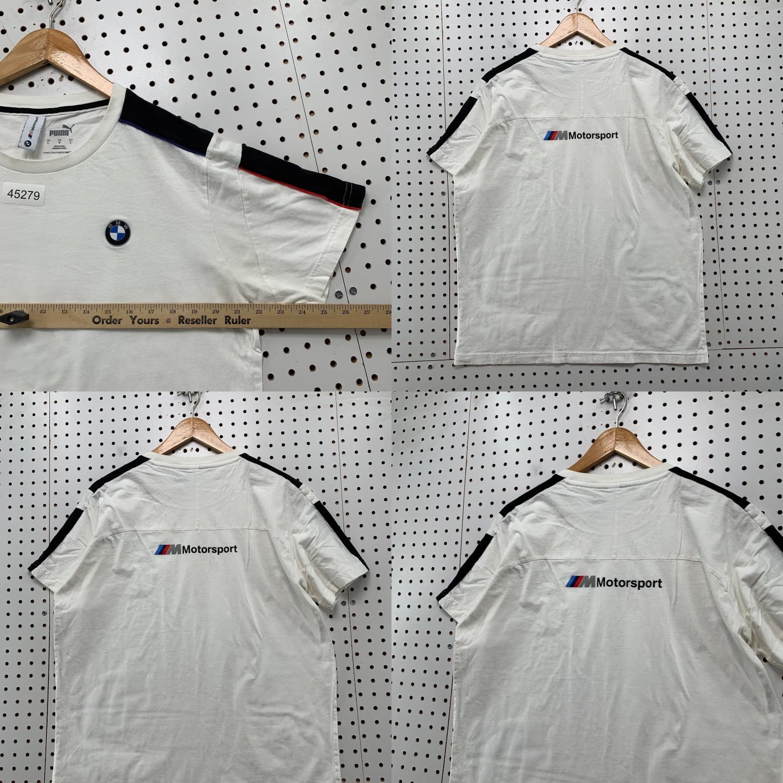 Puma Puma BMW Shirt Mens Medium White Bmw Motorsport Logo Embroidered Size US M / EU 48-50 / 2 - 8 Thumbnail