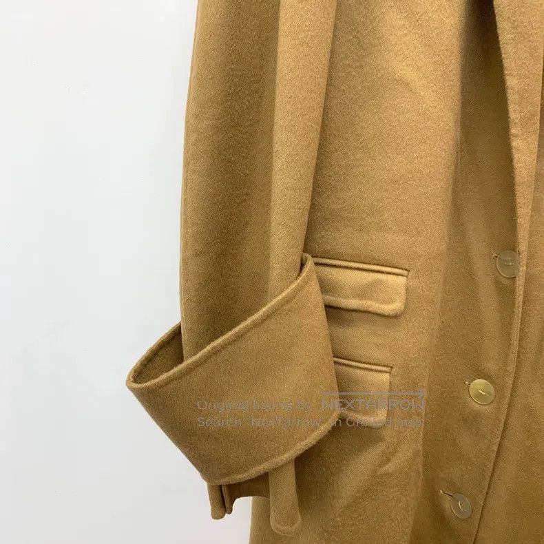 Loewe Loewe Brown Wool Lapel Long Sleeve Big Coat Size XXS / US 00 / IT 34 - 3 Thumbnail