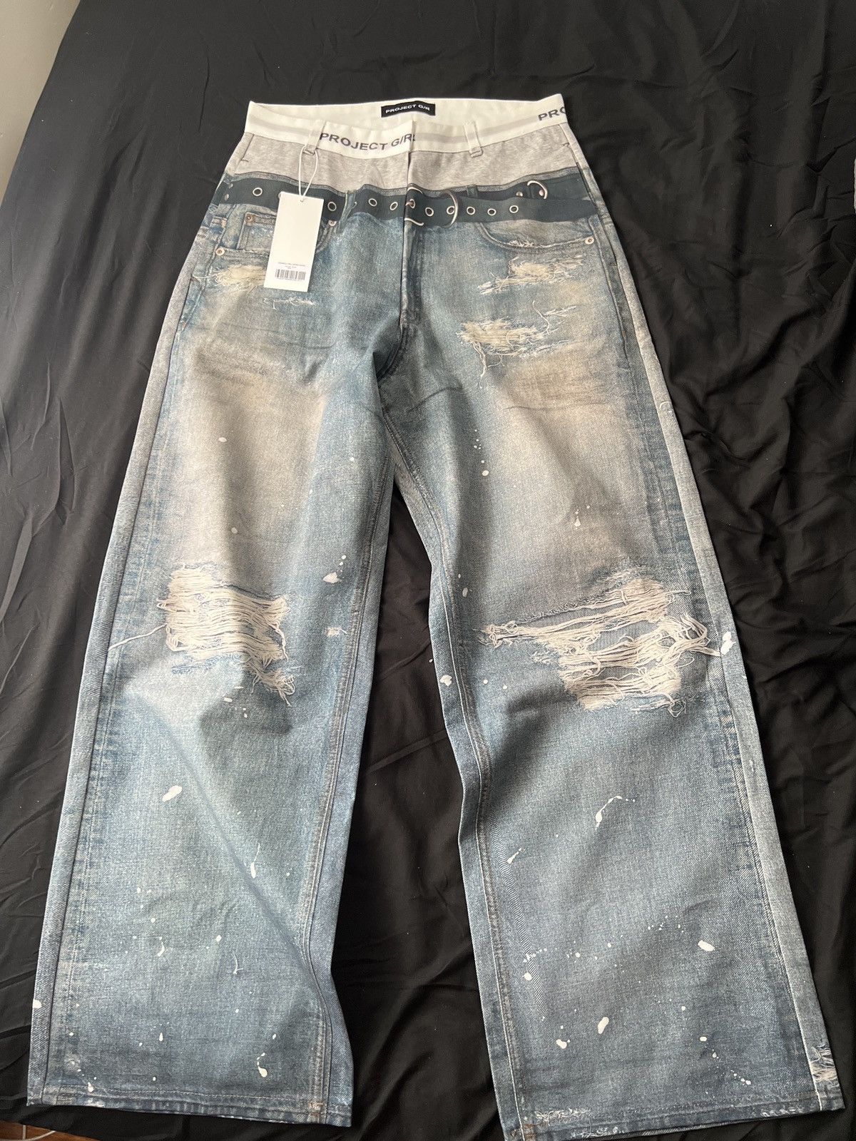 PROJECT G/R Project G/R TROMPE-L'ŒIL Denim pants | Grailed
