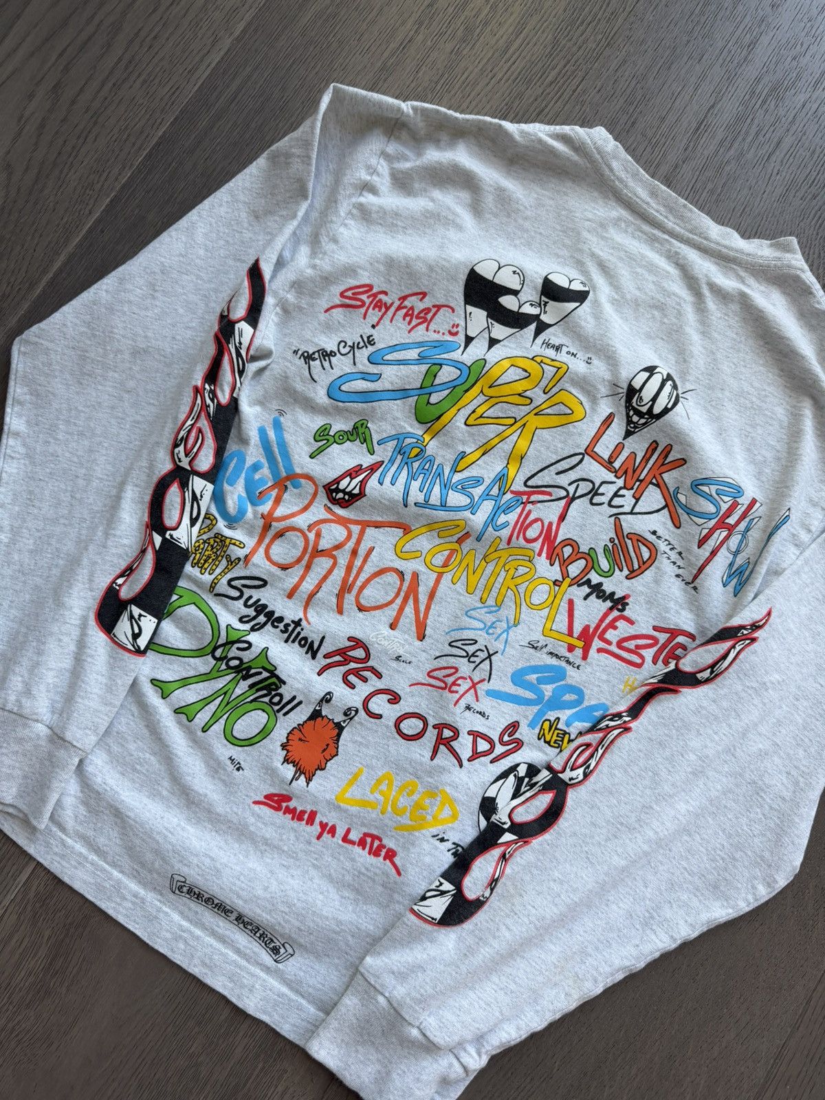 Chrome Hearts Matty Boy Brain Grey Long Sleeve Shirt