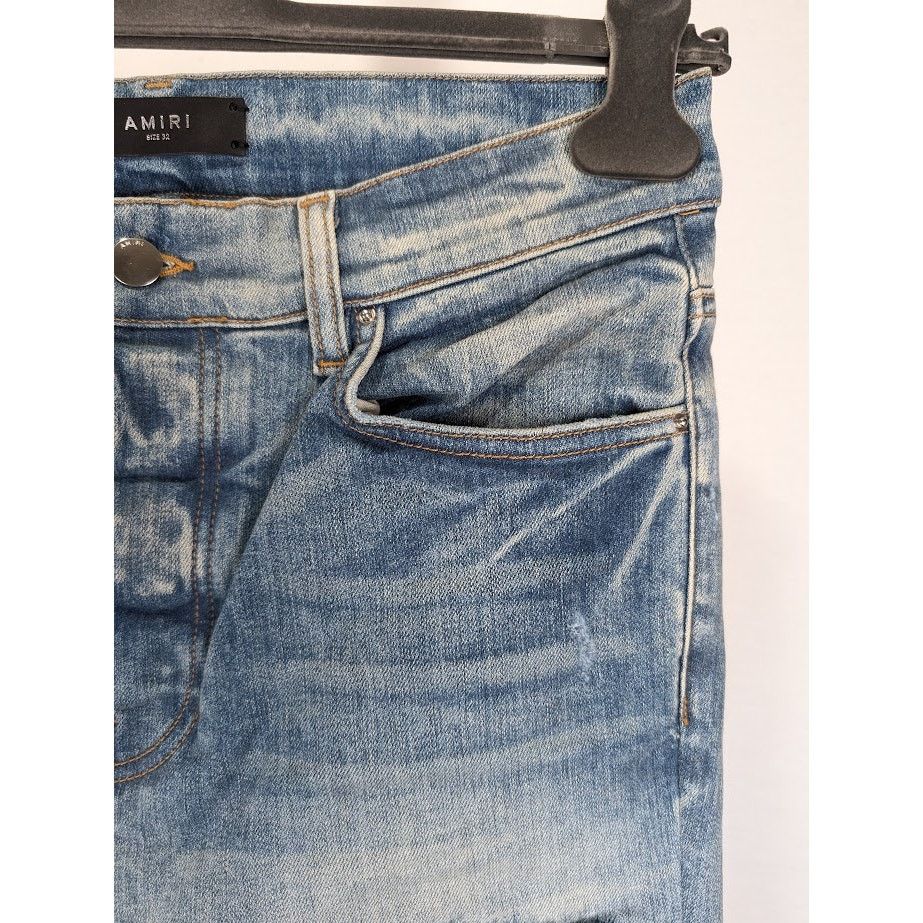 Amiri o1rshd1 Silk PJ Thrasher Jean in Clay Indigo Size US 32 / EU 48 - 10 Thumbnail