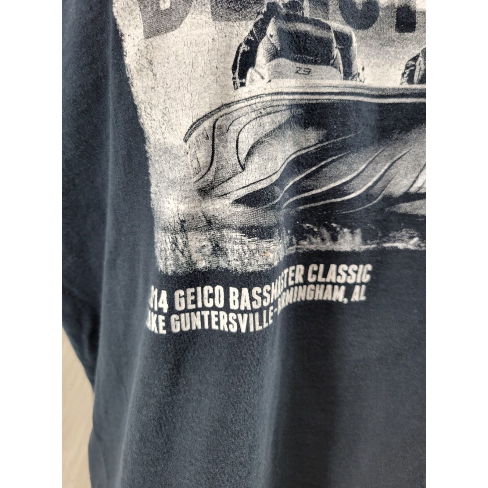 Gildan VINTAGE 2014 Geico Bassmaster Classic Nirto Blast Off Mens Shirt XL Black T-Shirt Short Sleeve Gildan Brand Size US XL / EU 56 / 4 - 3 Thumbnail