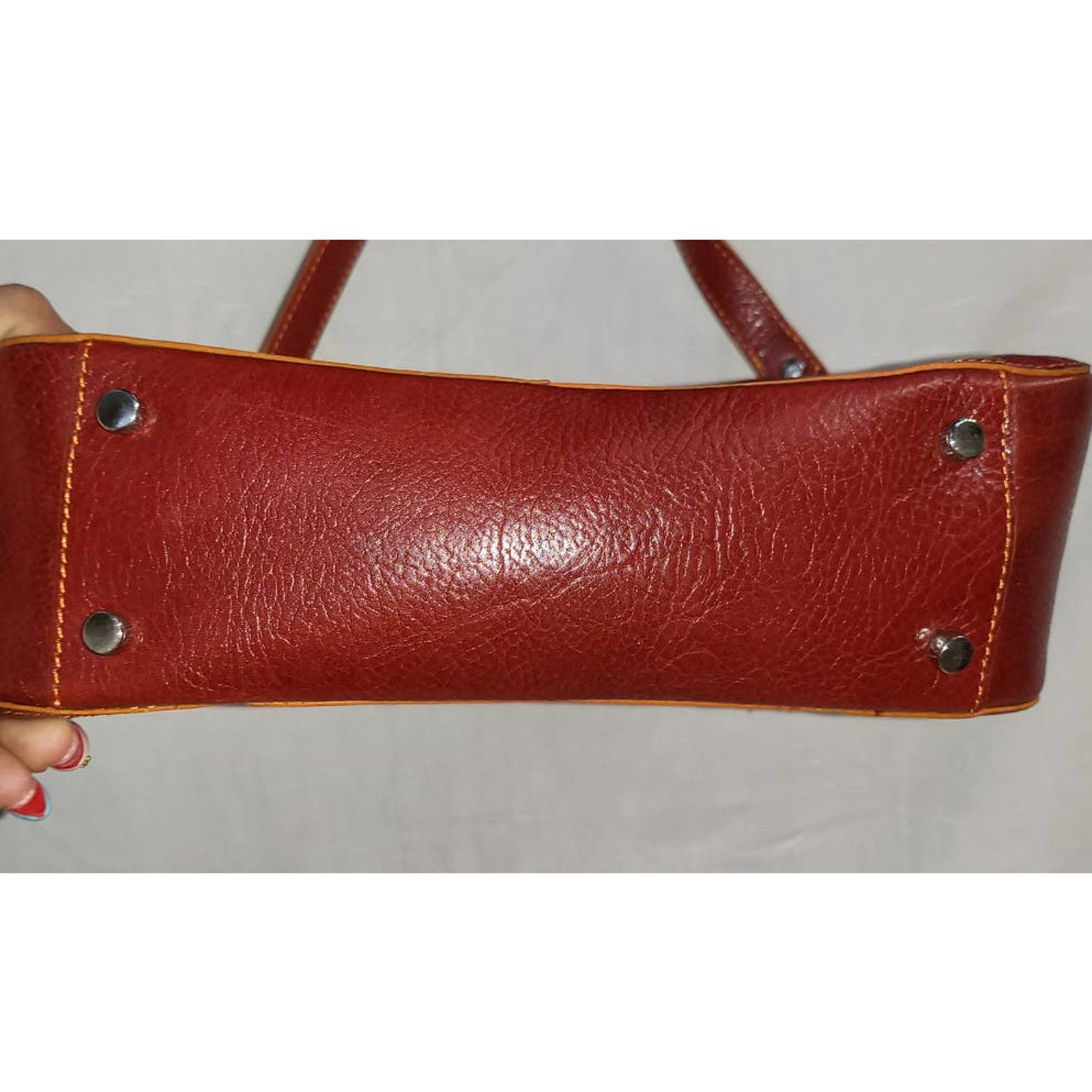 Pelle Pelle Vintage Leather Pelle Studio Maroon Italian Leather Purse Size ONE SIZE - 5 Thumbnail