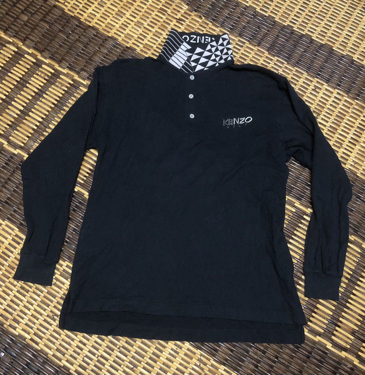 Kenzo × Vintage Vintage Kenzo Golf Long Sleeve Polo Shirt Size US M / EU 48-50 / 2 - 5 Thumbnail
