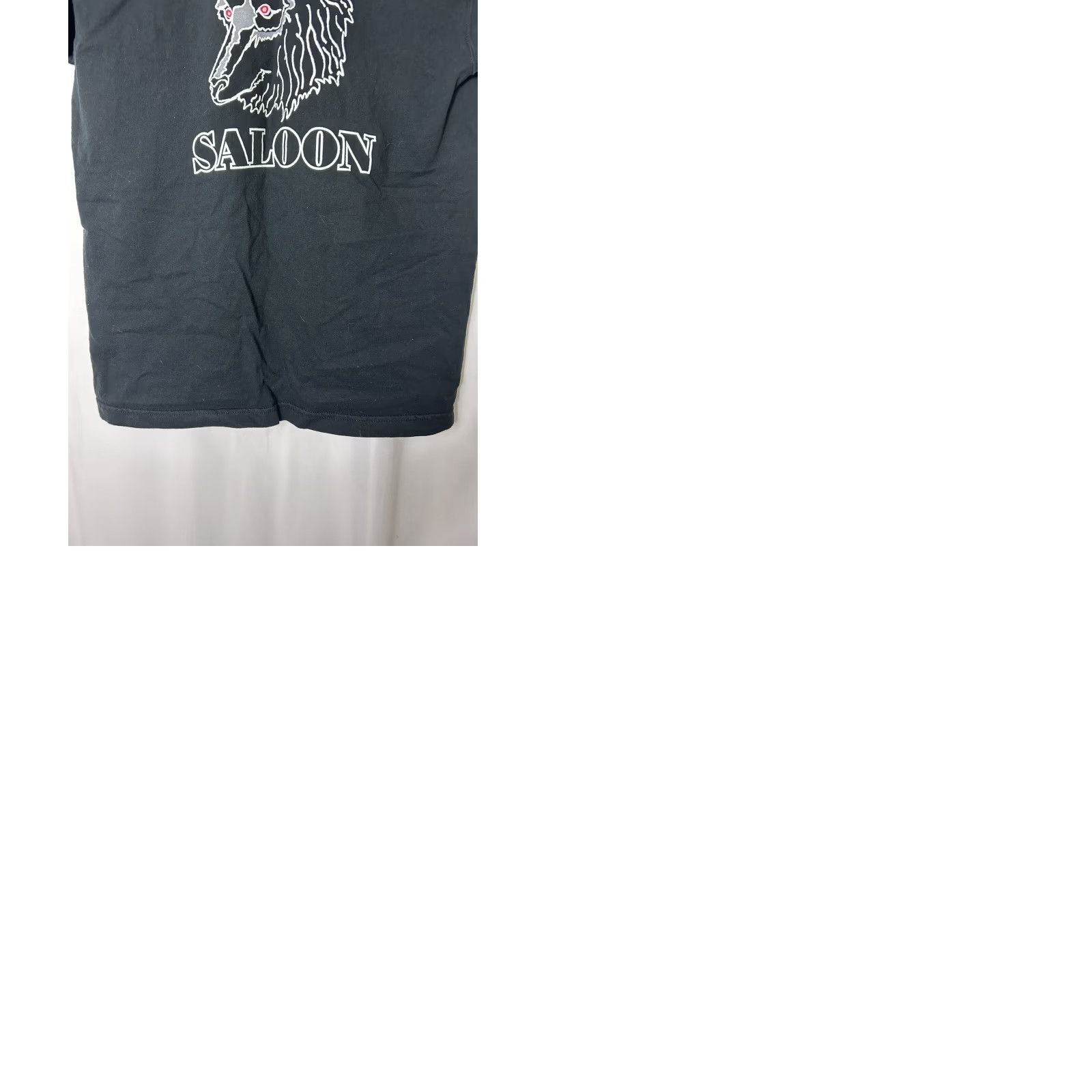 Fruit Of The Loom VINTAGE Mens Large Short Sleeve Black Shirt Wolfe Saloon Cameron Park Size US L / EU 52-54 / 3 - 9 Thumbnail