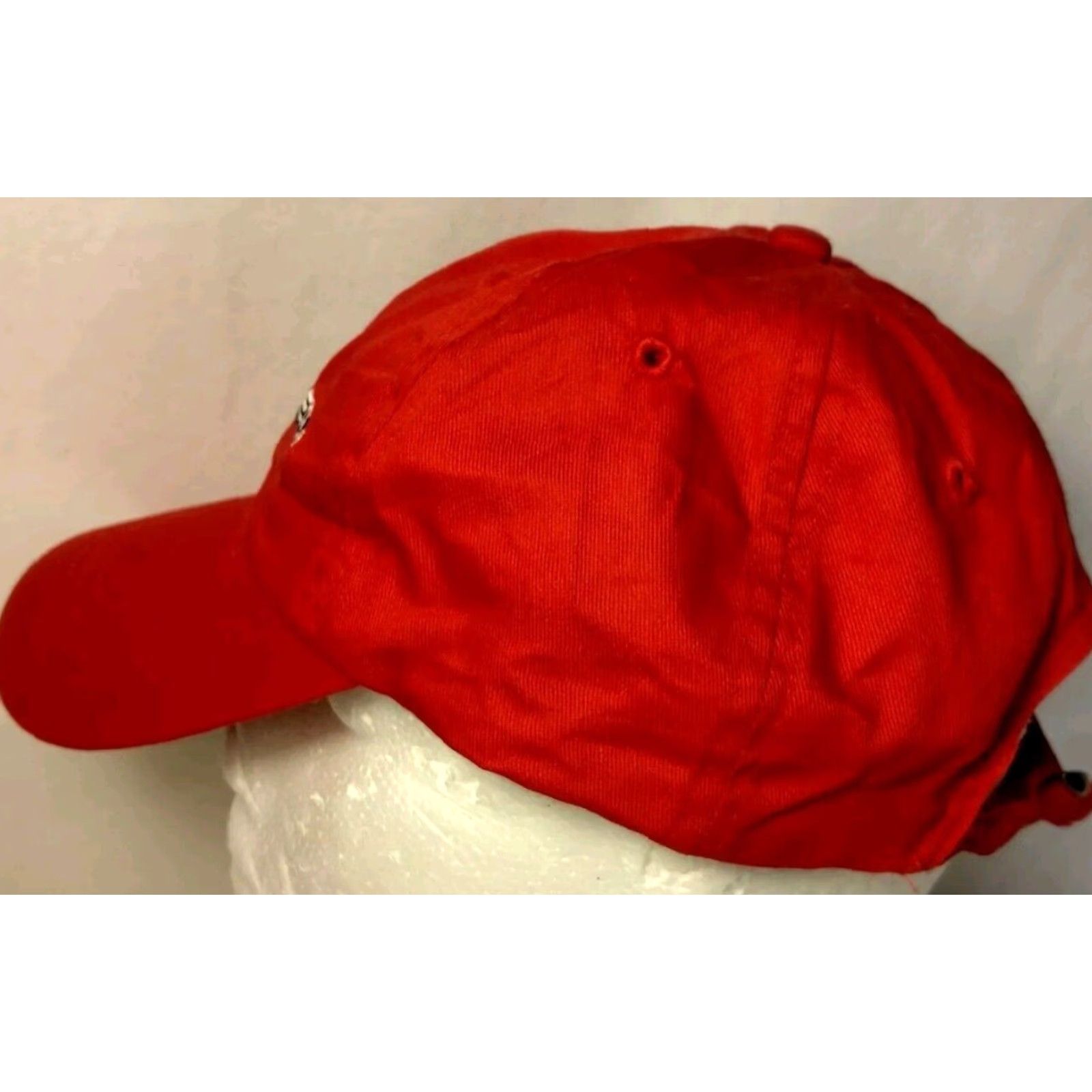 Budweiser VINTAGE Budweiser Beer Cap Hat King Of Beers Red Twill Anheuser Busch Strap Back Baseball Cap Men Adjustable Cap Red Twill Beer Budweiser Mens Cap Size ONE SIZE - 3 Thumbnail