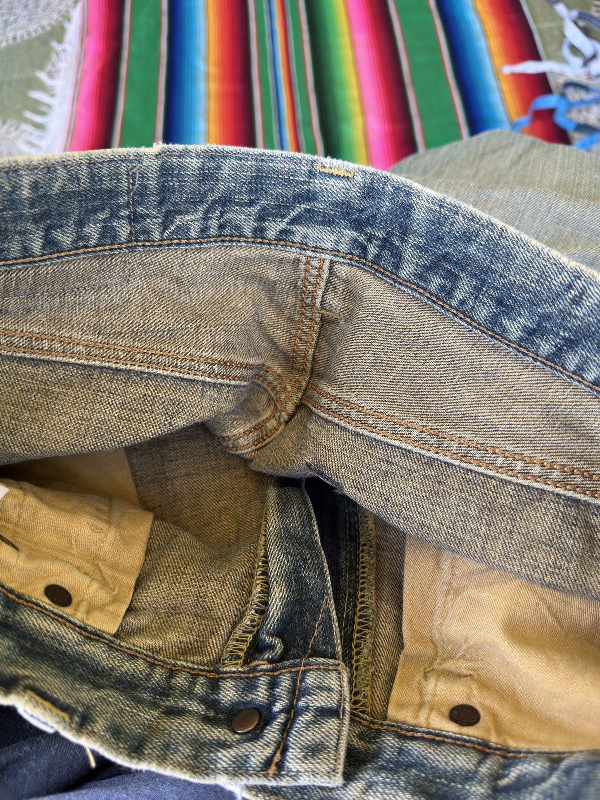Kapital Trashed Distress Vintage Edwin 505X Selvedge Denim 31x41 Size US 31 - 13 Thumbnail