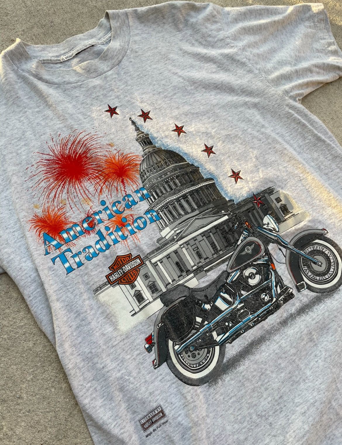 Harley Davidson Vintage 1995 Harley Davidson American Tradition Capitol Size US M / EU 48-50 / 2 - 2 Thumbnail
