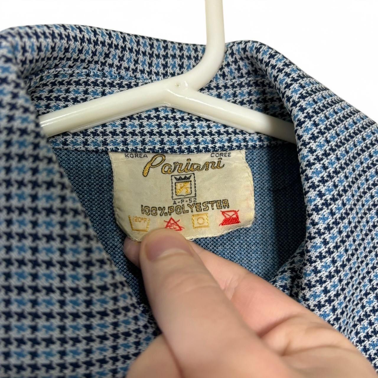 Vintage Vintage 1960s Plaid Houndstooth Blue Button-Up Jacket Size S / US 4 / IT 40 - 4 Thumbnail