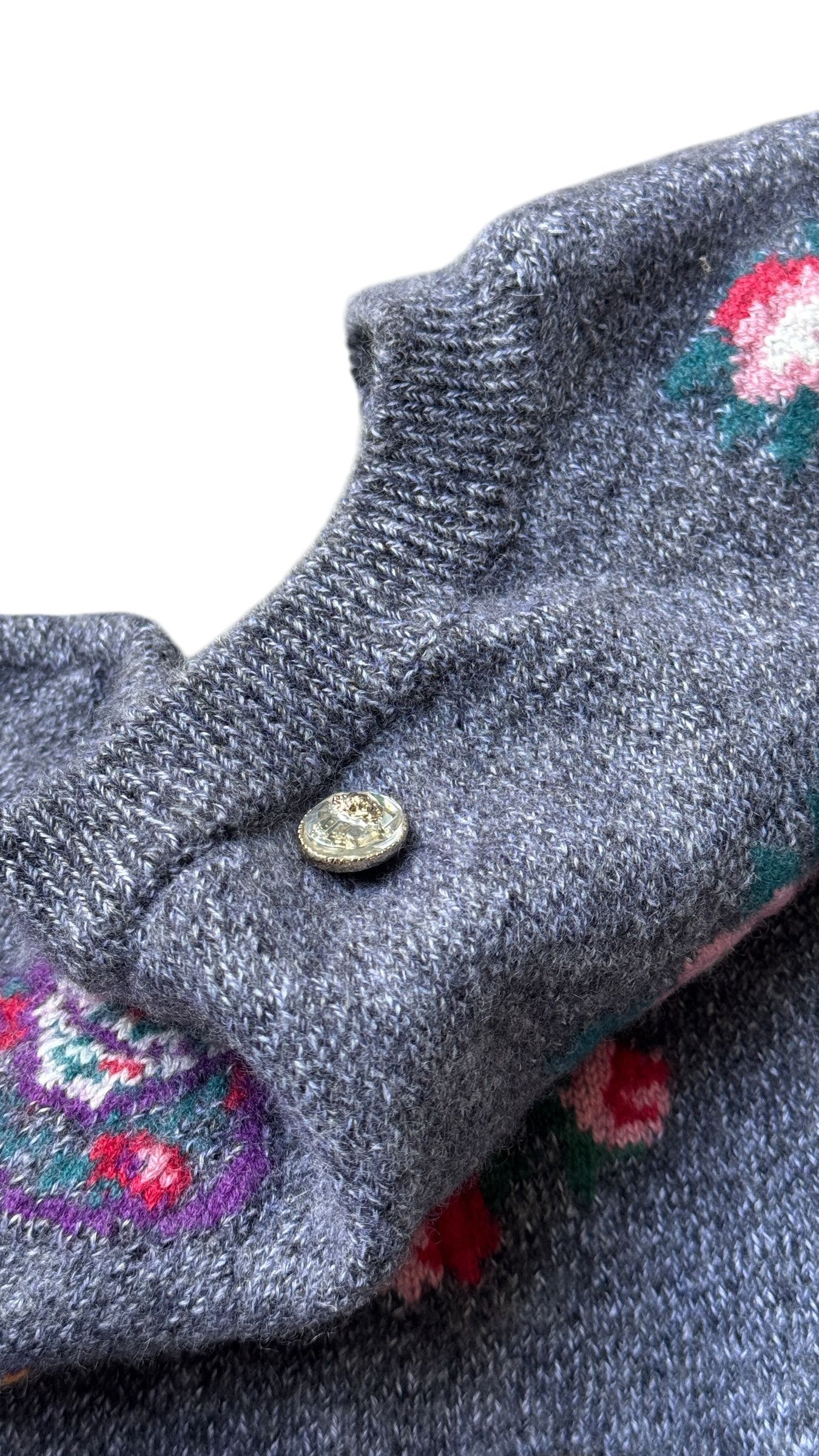 Chanel Chanel Gray Cashmere Sweater with Cute Teapot Design Size M / US 6-8 / IT 42-44 - 8 Thumbnail