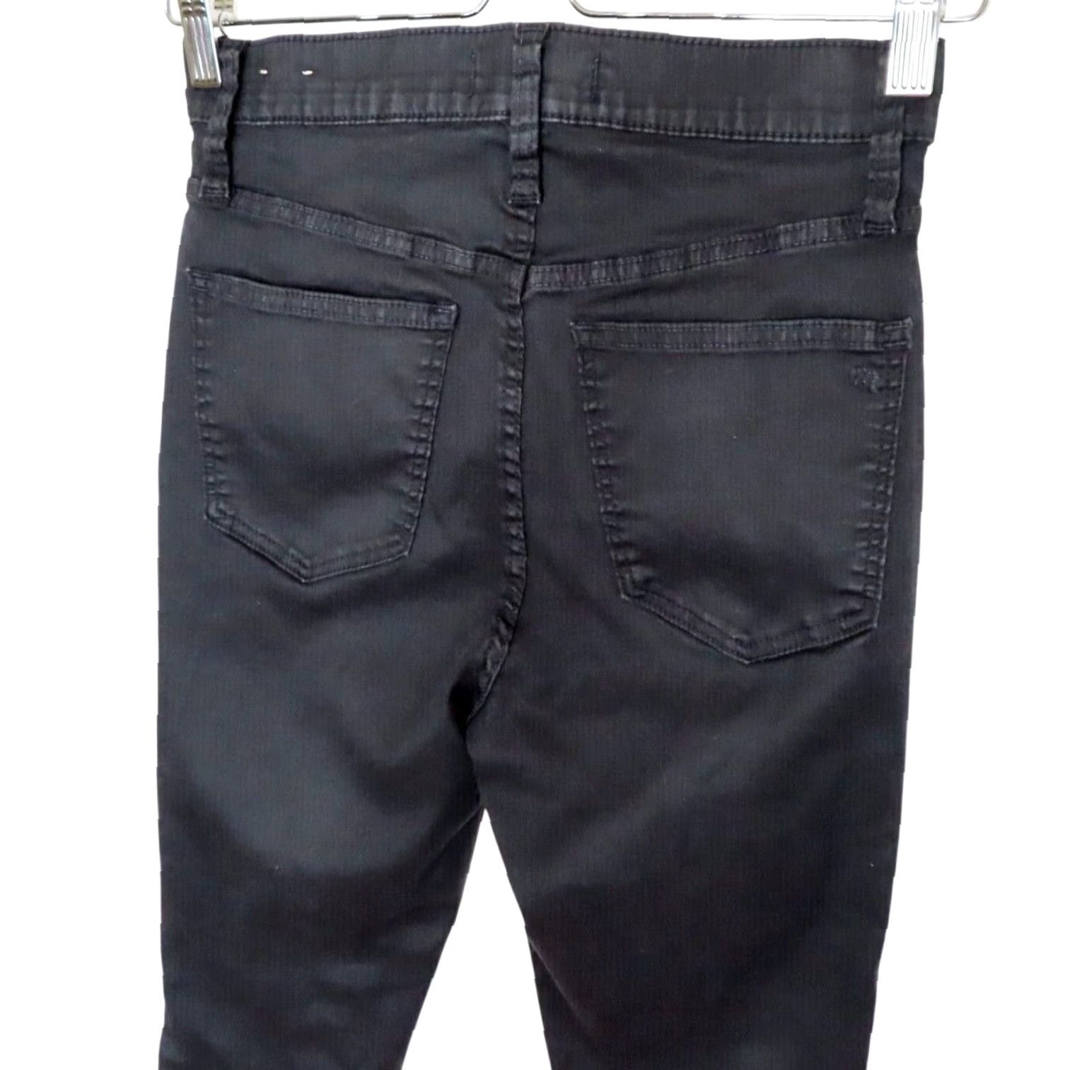 Madewell Madewell Womens Jeans 27 10" High Rise Skinny Black Coated Solid Denim Pants Size 27" / US 4 / IT 40 - 6 Thumbnail