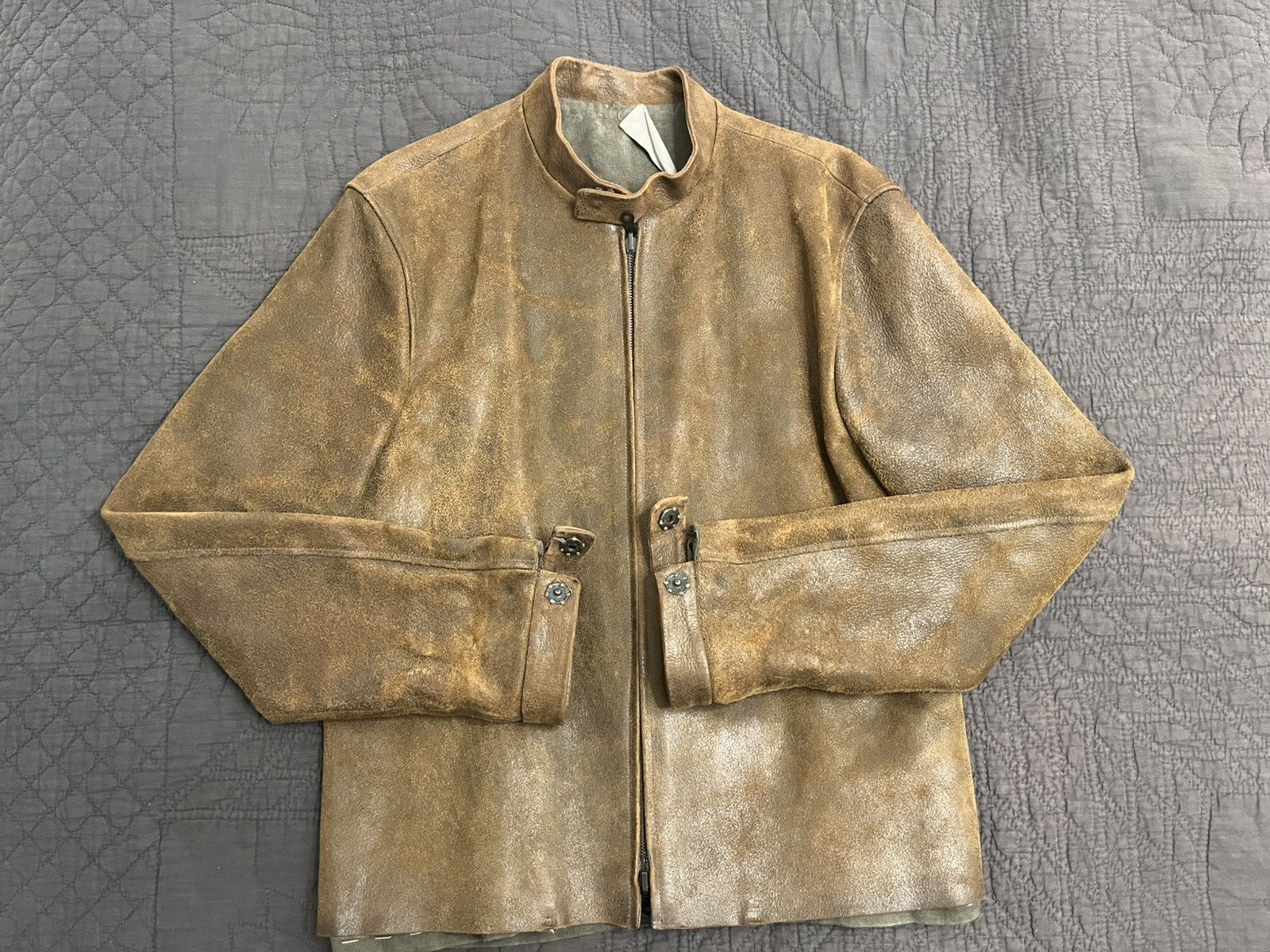 Carpe Diem Destroyed Horse Leather Jacket Size US L / EU 52-54 / 3 - 3 Thumbnail