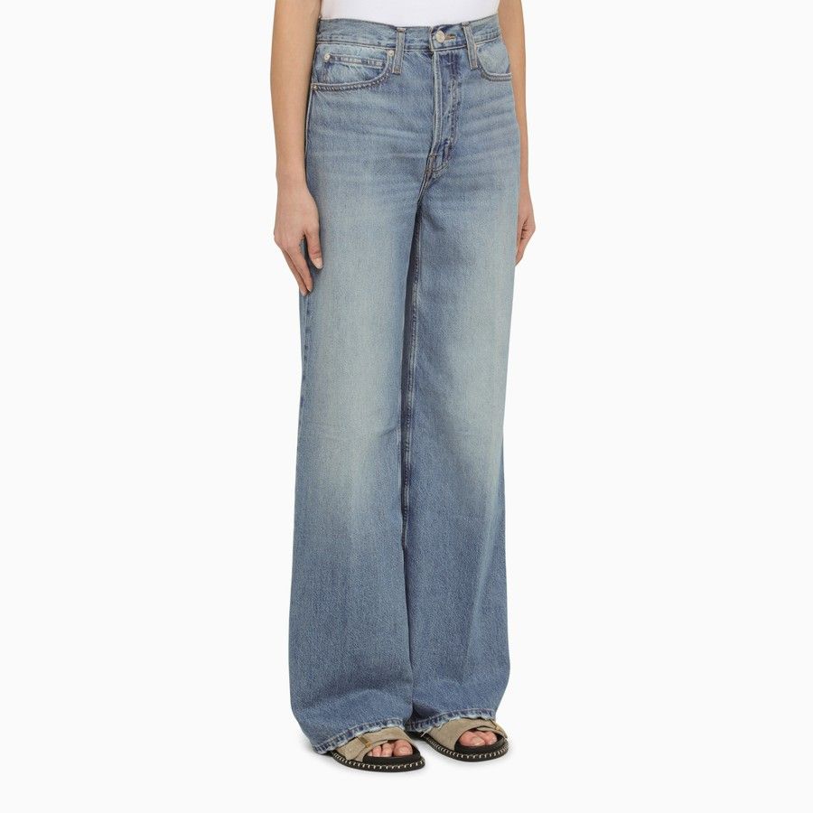 Frame o1d2blof0824 Wide-Leg Jeans in Light Blue Size 31" - 3 Thumbnail