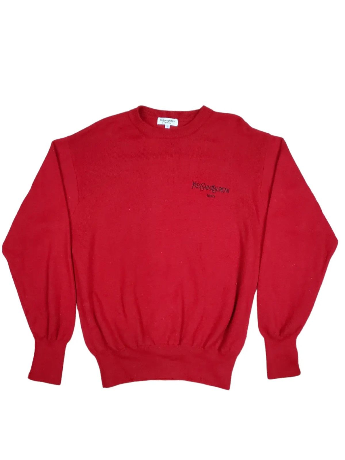 image of Archival Clothing x YVES Saint Laurent Red Knitwear, Men's (Size Large)