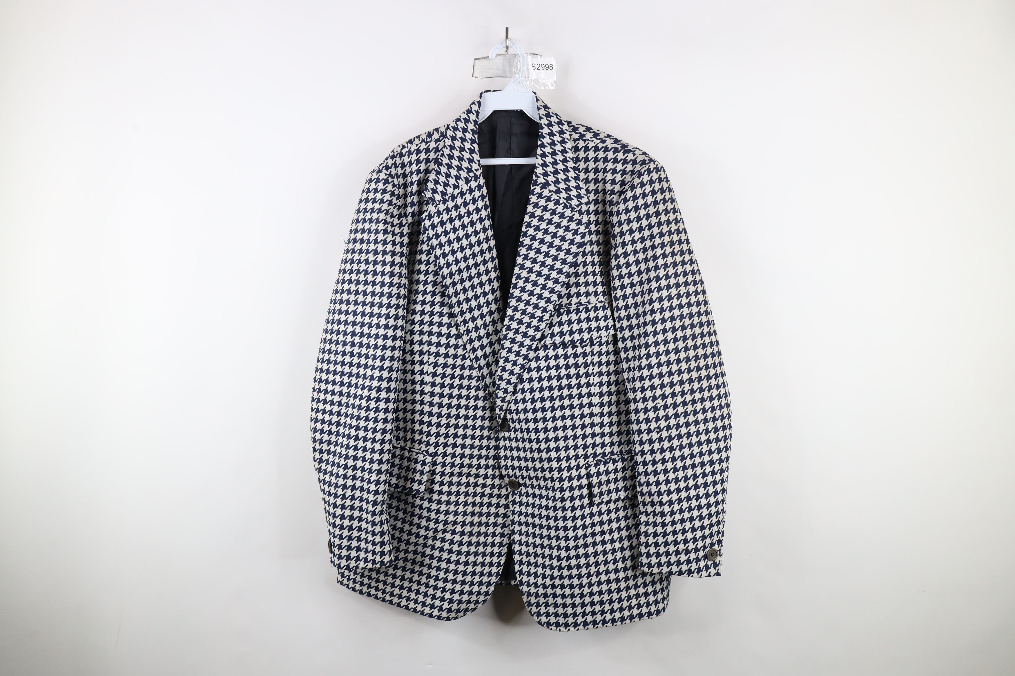 Vintage Vintage 70s Streetwear Houndstooth Suit Coat Blazer Jacket Size US XL / EU 56 / 4 - 1 Thumbnail