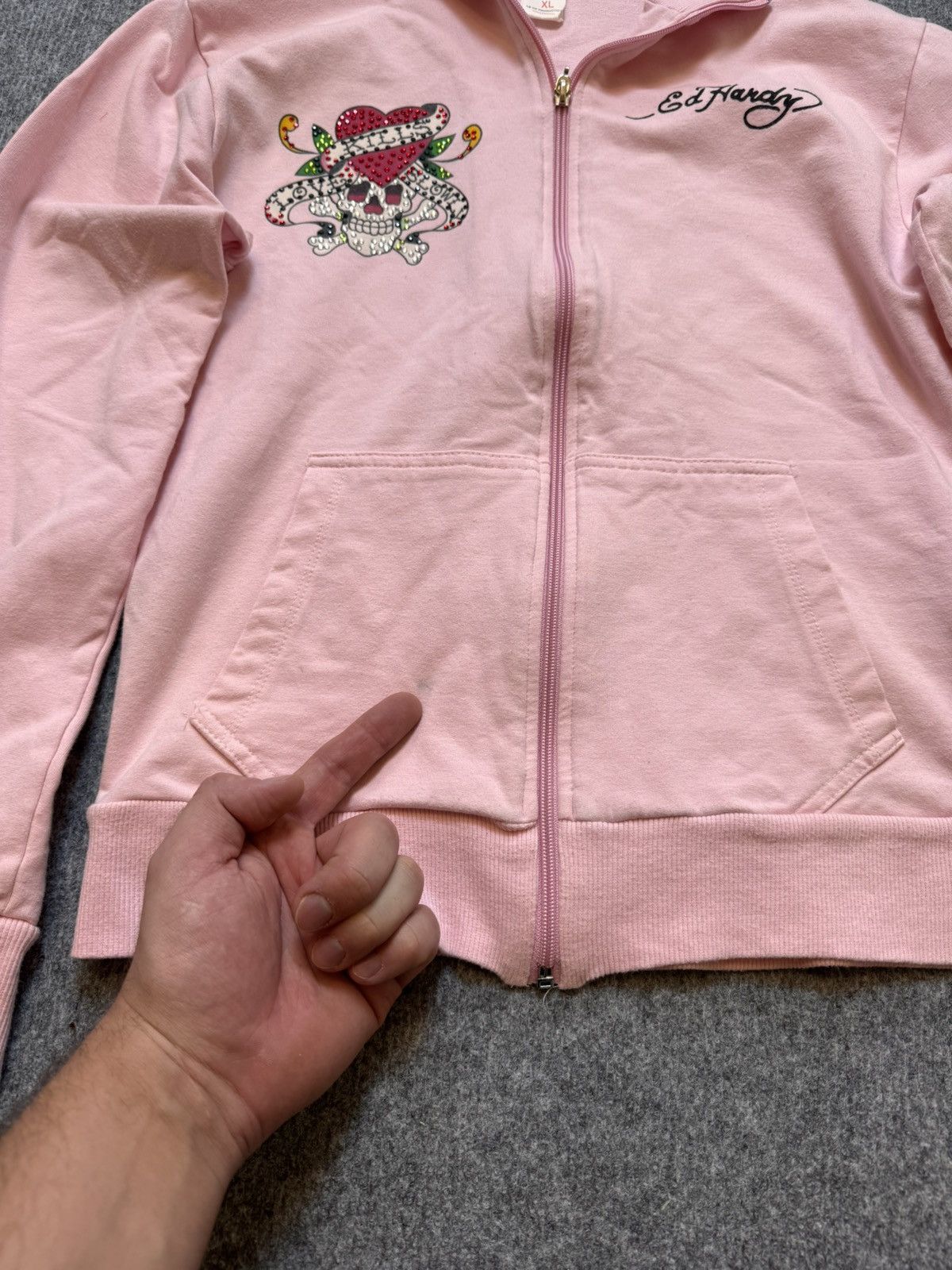 Designer Vintage zip sweatshirt Ed Hardy y2k Size XL / US 12-14 / IT 48-50 - 8 Thumbnail