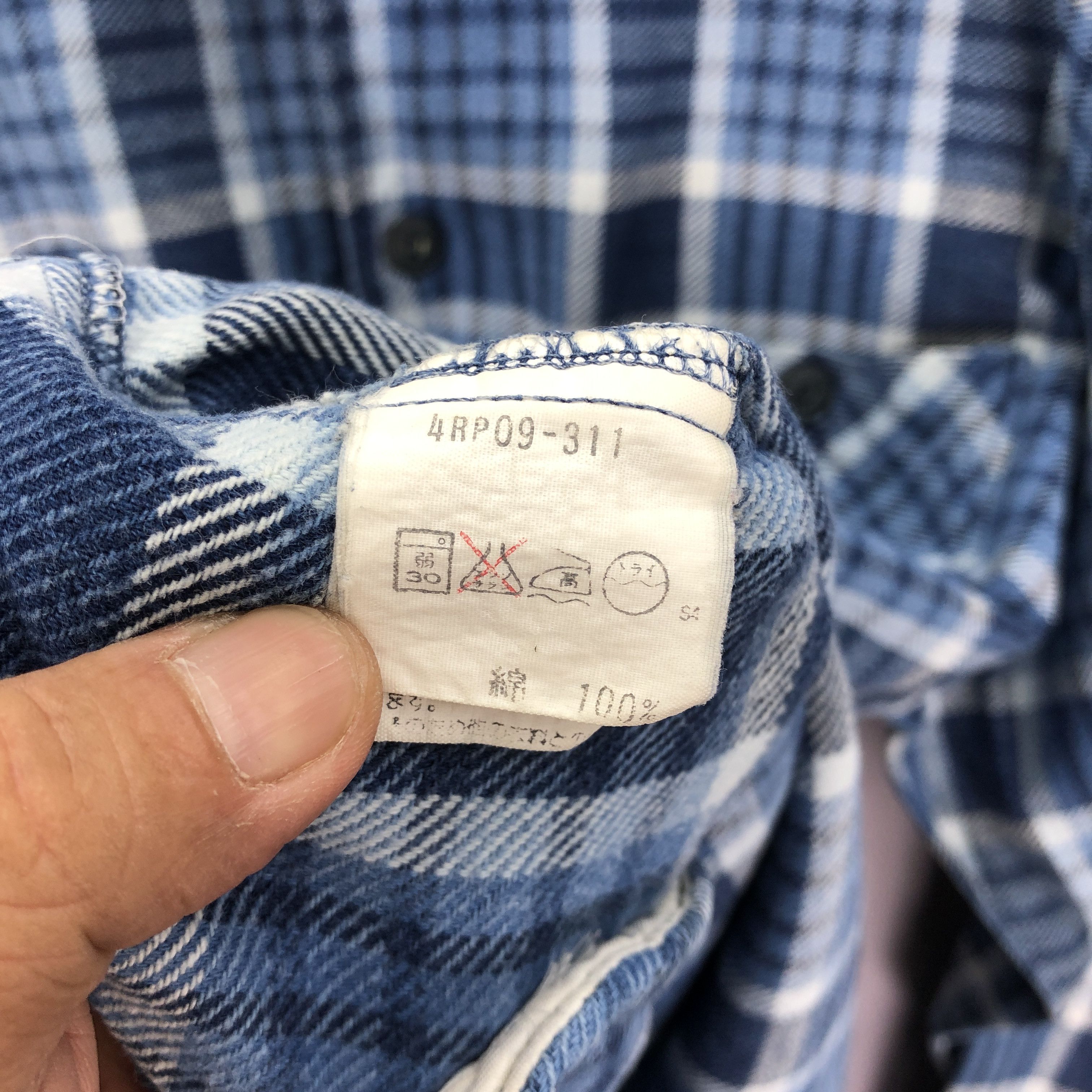 Japanese Brand × Seditionaries × Vintage Vintage Turbine Japanese Blue Checkered Chore Jacket Size US XL / EU 56 / 4 - 6 Thumbnail