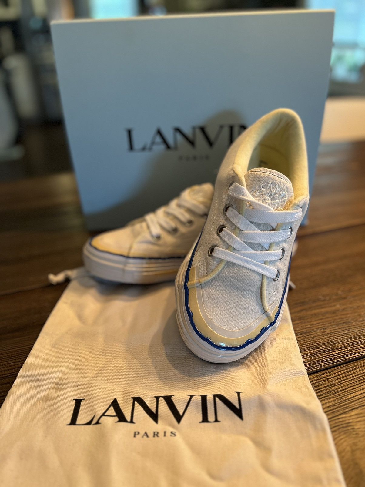 Lanvin Mens Lanvin VULCANIZED MLTED SNEAKERS Size US 10 / EU 43 - 1 Thumbnail