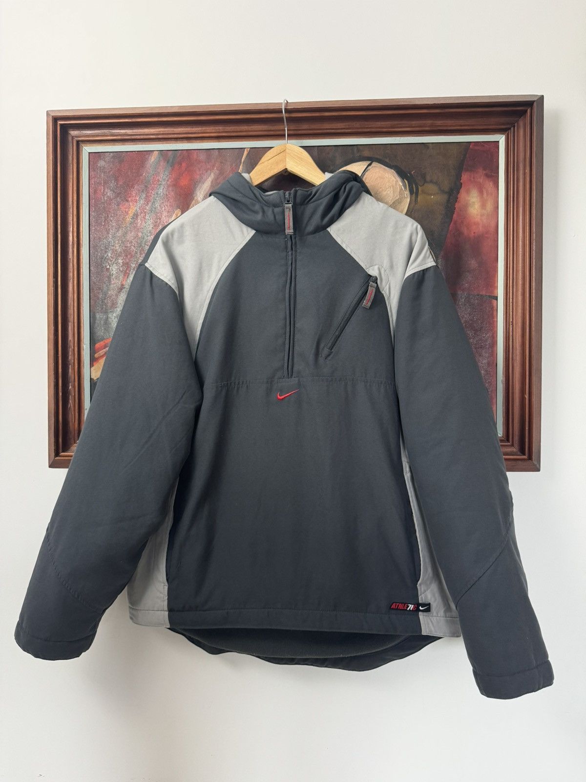 Nike Vintage Y2k Nike Center Swoosh Anorak Jacket Rare Swoosh Size US M / EU 48-50 / 2 - 2 Thumbnail