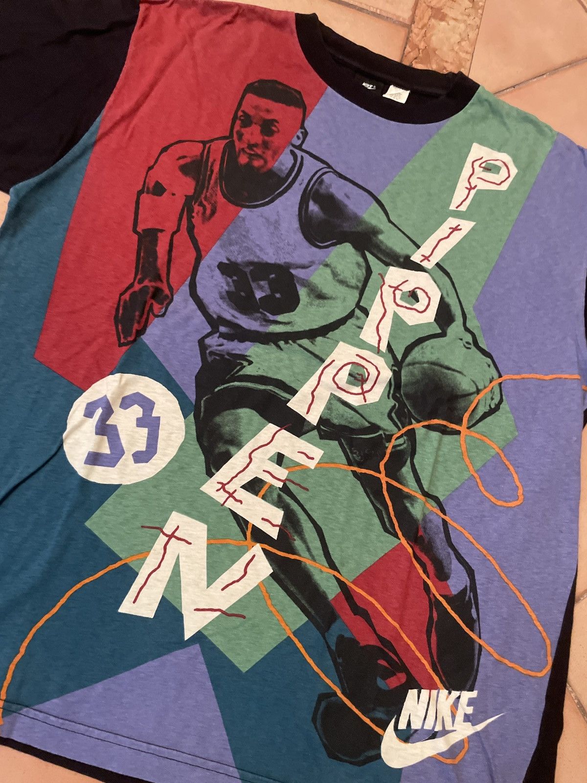 Nike Rare Nike vintage hoop series Pippen t shirt L Size US L / EU 52-54 / 3 - 2 Thumbnail