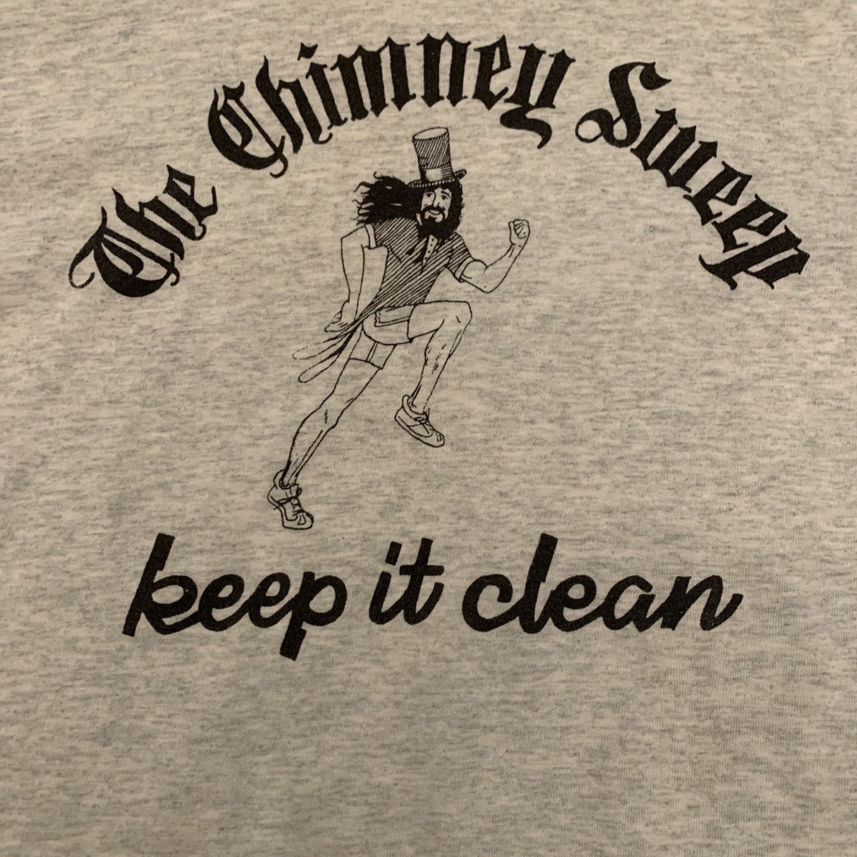 Fruit Of The Loom VINTAGE Fruit of the Loom Gray Chimney Sweep T-Shirt Adult Large Nescopeck Pennsylvania Mens Size US L / EU 52-54 / 3 - 2 Thumbnail