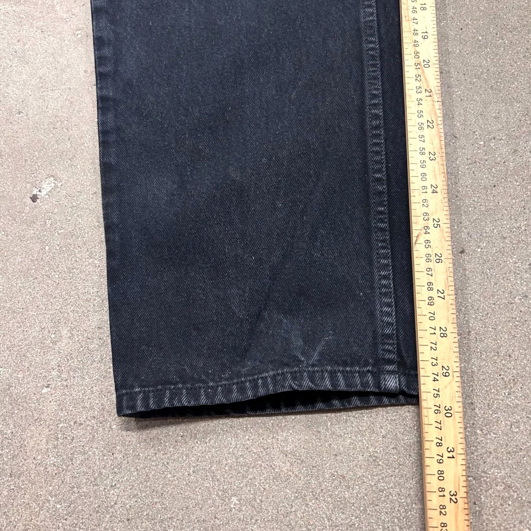 VINTAGE Anchor Blue Baggy Jeans Men 33x30 Black Denim Skate y2k 