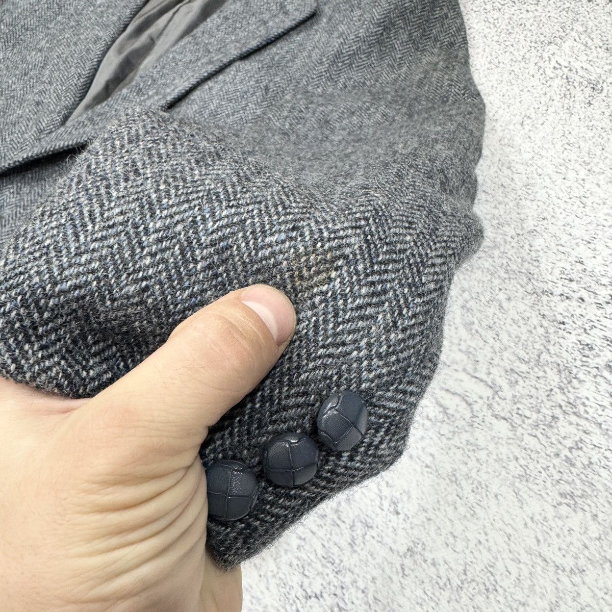 Designer × Vintage Vintage Dunn&Co Pure New Wool Tweed Blazer 50 size M Size 40R - 6 Thumbnail