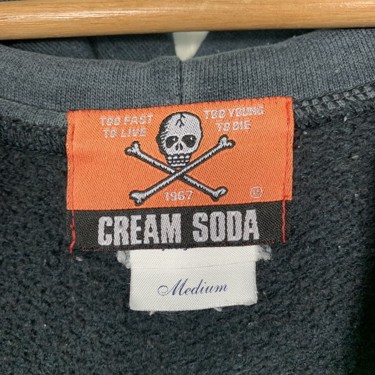 Japanese Brand Japanese Brand Cream Soda Rock n Roll Zipper Hoodie Size US M / EU 48-50 / 2 - 18 Thumbnail