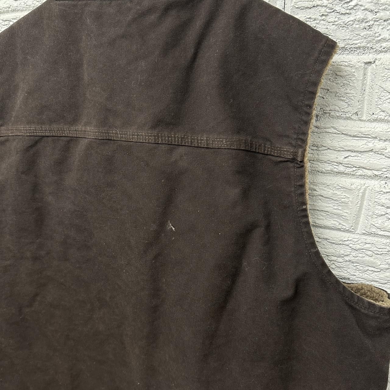 Carhartt Vintage Carhartt Sherpa Lined Brown Canvas Vest XXL Size US XXL / EU 58 / 5 - 6 Thumbnail