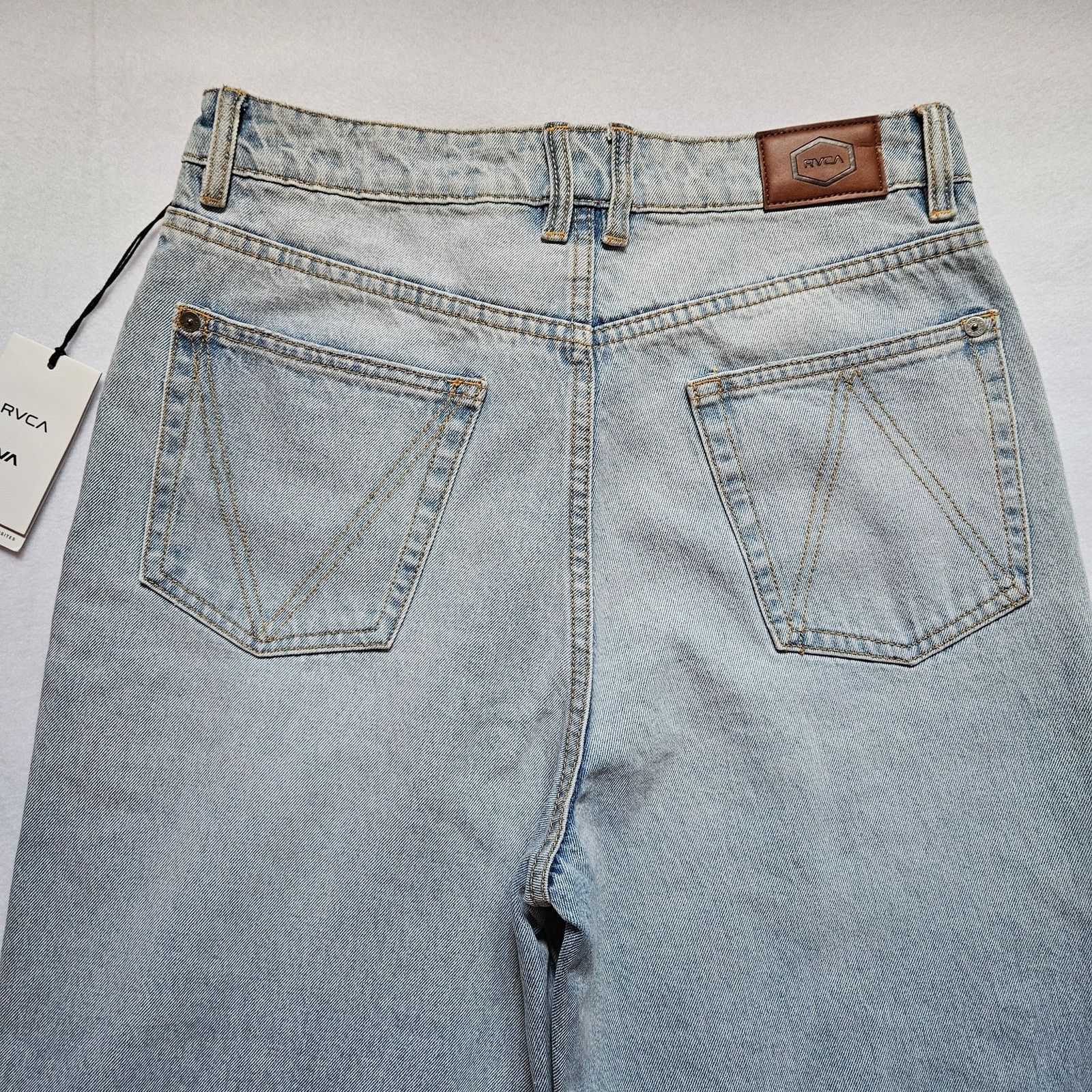 RVCA RVCA Coco Denim Jeans Light Wash Relaxed Fit Ripped Jeans 28 Size 28" / US 6 / IT 42 - 17 Thumbnail