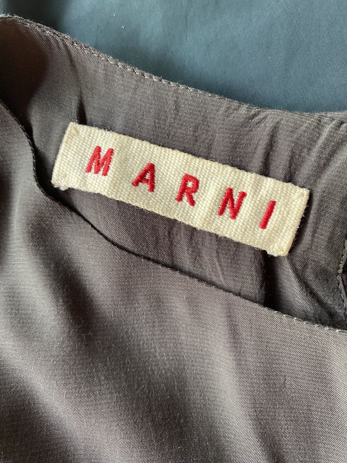 Marni MARNI Brown Top and Navy Blue Skirt Mini Dress Size XS / US 0-2 / IT 36-38 - 3 Thumbnail