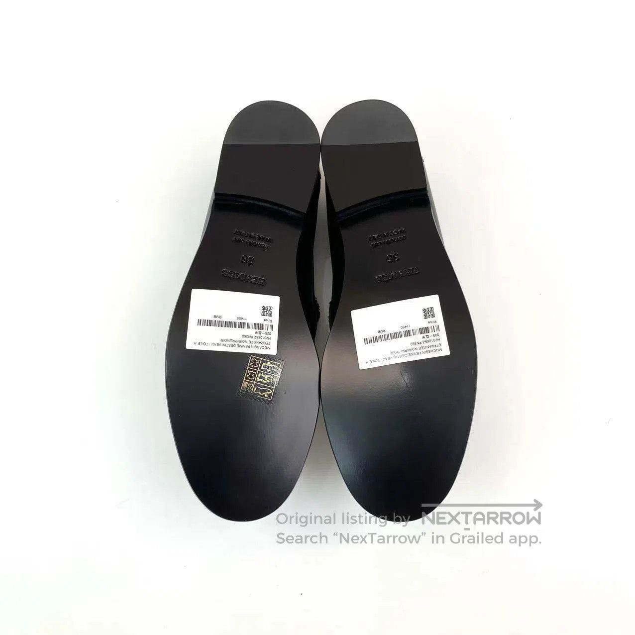 Hermes Hermes Destin black and white color-blocked Kelly buckle l Size US 5.5 / IT 35.5 - 7 Thumbnail