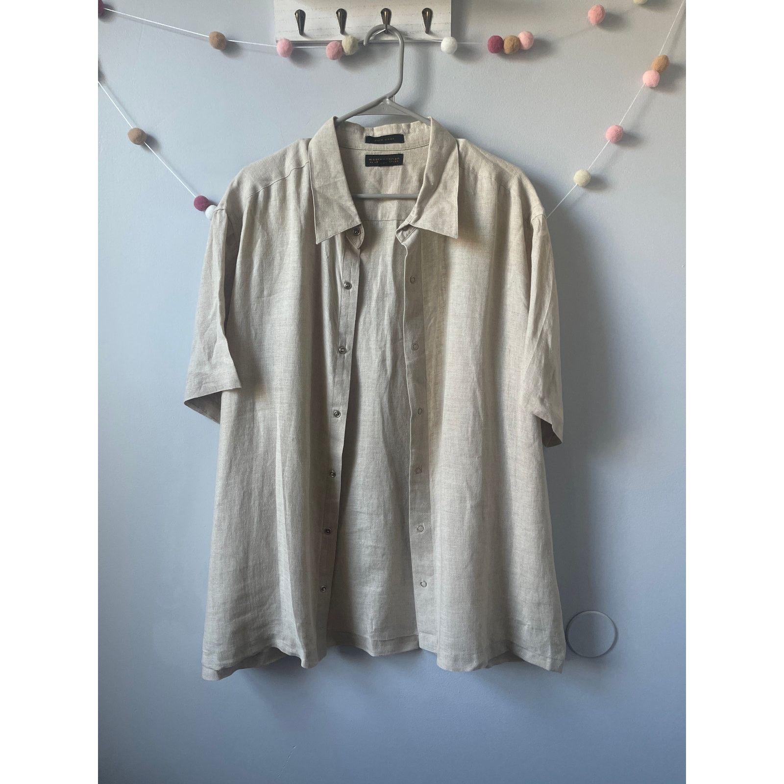 Lord & Taylor Metropolitan Lord & Taylor Pure Linen Button Down Shirt Size US XL / EU 56 / 4 - 1 Thumbnail
