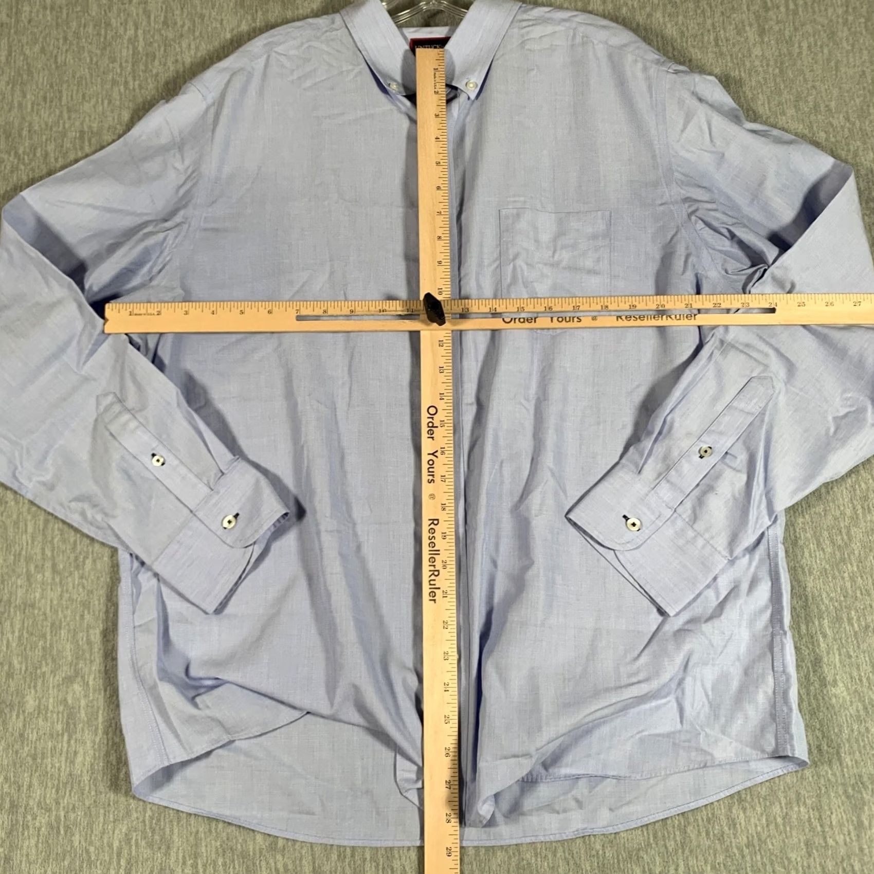 UNTUCKit UNTUCKit Shirt Mens 2XL Blue Slim Fit Wrinkle Free Button Front Long Sleeve Size US XXL / EU 58 / 5 - 7 Thumbnail