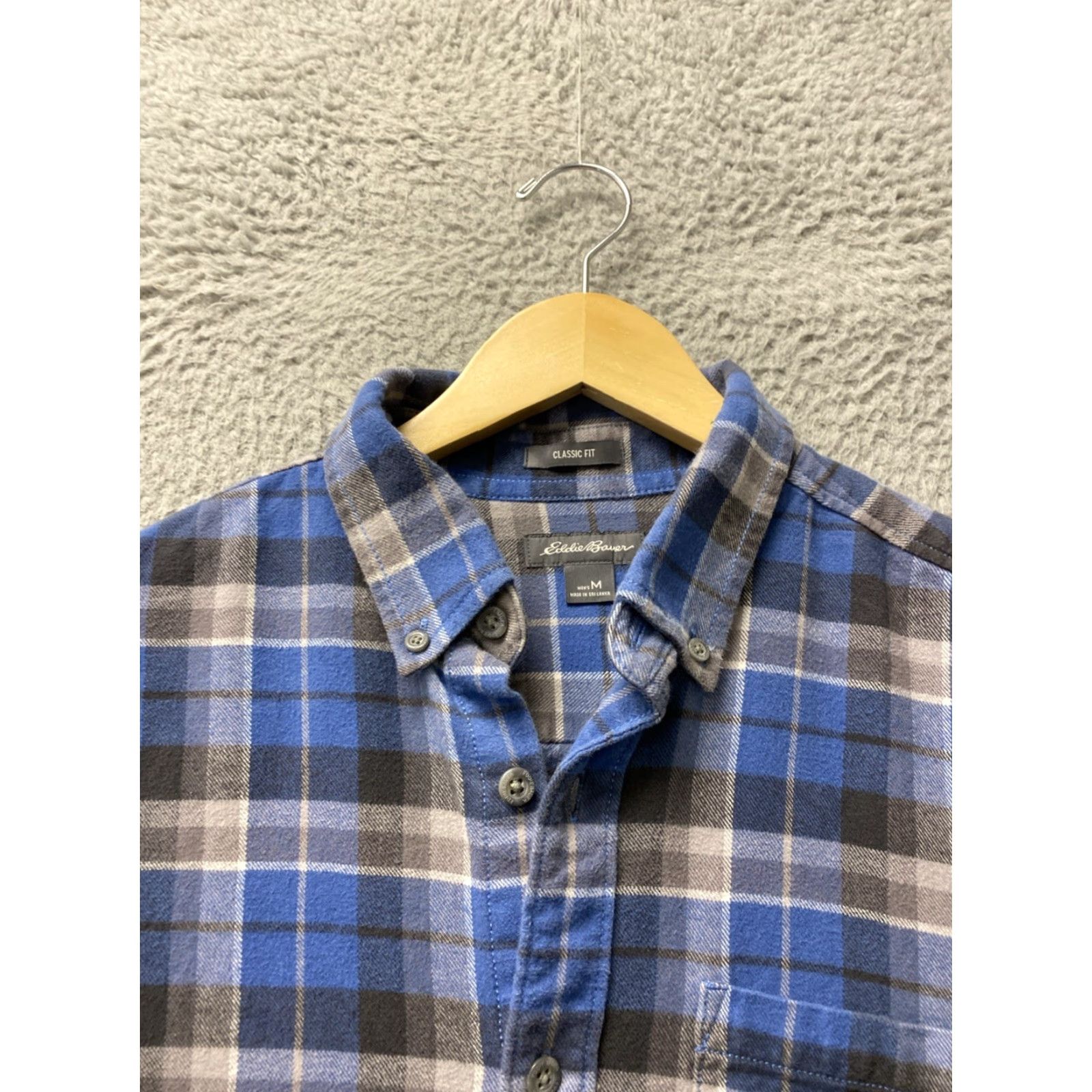 Eddie Bauer EDDIE BAUER Button-Up Shirt Men M Blue Gray Plaid Large /0255 Size US M / EU 48-50 / 2 - 4 Thumbnail