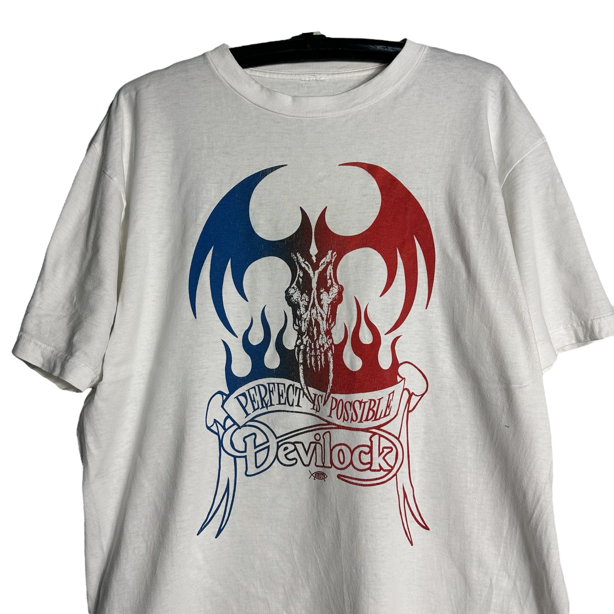 Devilock 🔥RARE🔥Vintage Devilock Devilman Skull Japanese Brand Shirt Size US XL / EU 56 / 4 - 2 Thumbnail