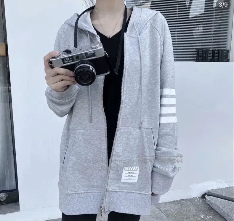 Thom Browne Thom Browne Grey zip coat Size US L / EU 52-54 / 3 - 7 Thumbnail