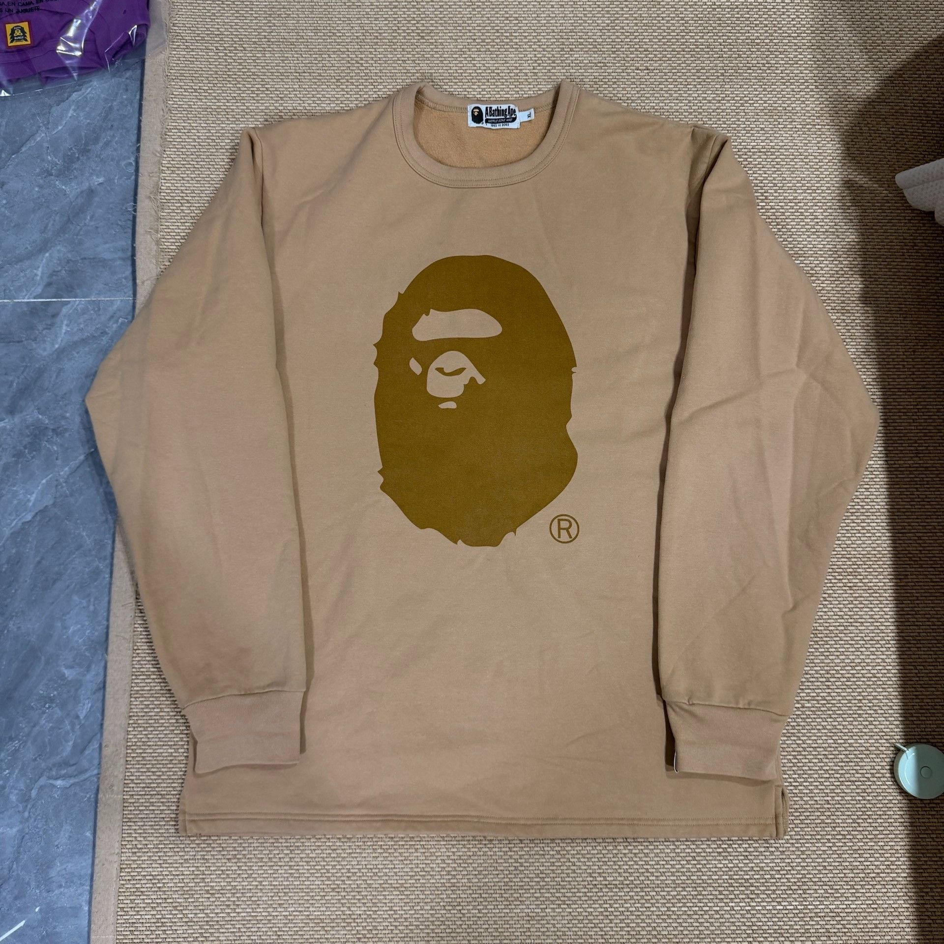 Bape BAPE Light Brown Big Ape Crewneck Sweatshirt Size US XL / EU 56 / 4 - 1 Thumbnail