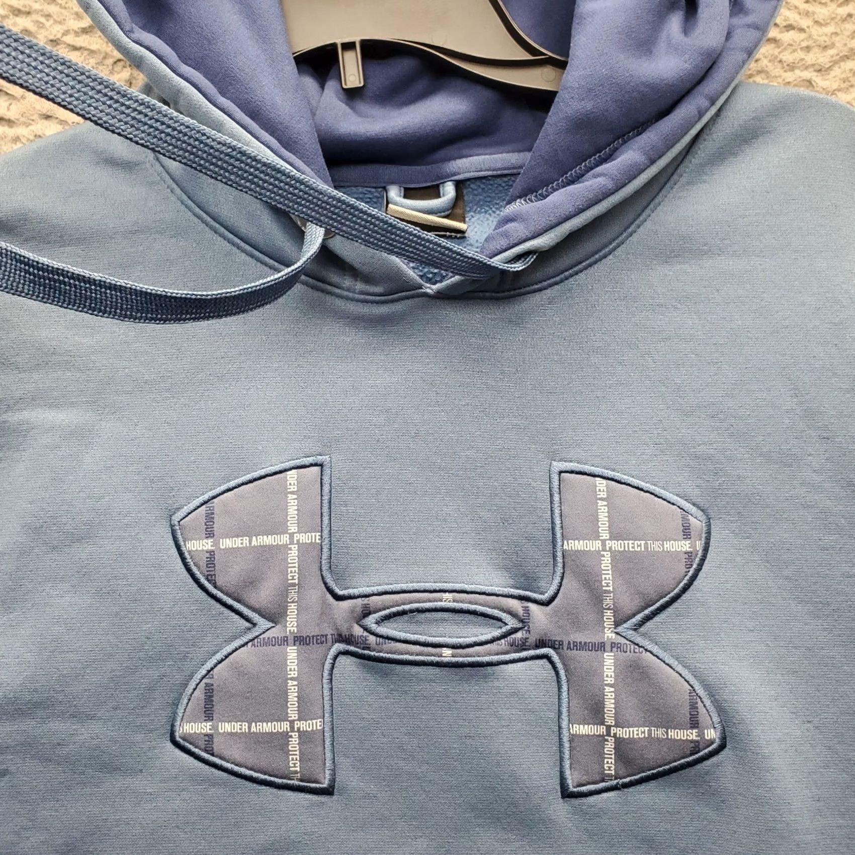 Under Armour Under Armour Protect This House Hoodie Mens Blue Fleece Lined Logo Pullover - Size 2XL, Pre-Owned Size US XXL / EU 58 / 5 - 5 Thumbnail