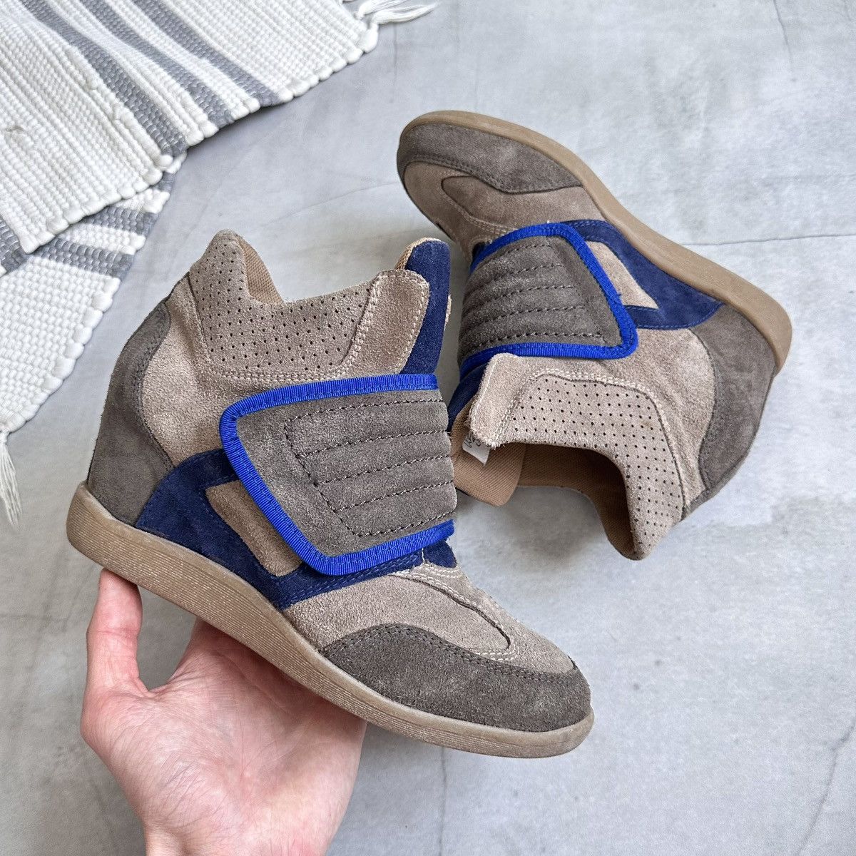Isabel Marant Strap Isabel Marant Style Bekett Wedge Sneakers Shoes Ash Size US 10 / IT 40 - 8 Thumbnail