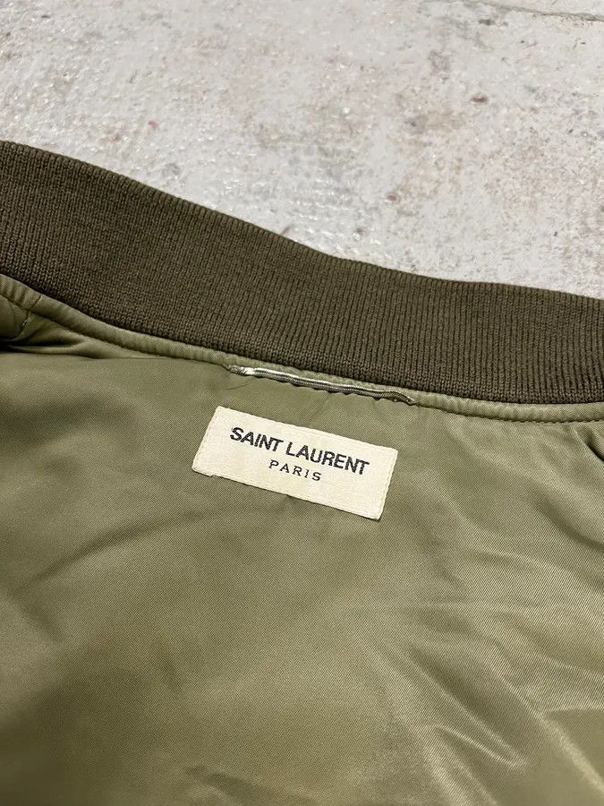 Saint Laurent Paris FW2013 Saint Laurent Khaki Nylon Cargo Bomber Jacket Size US S / EU 44-46 / 1 - 11 Thumbnail