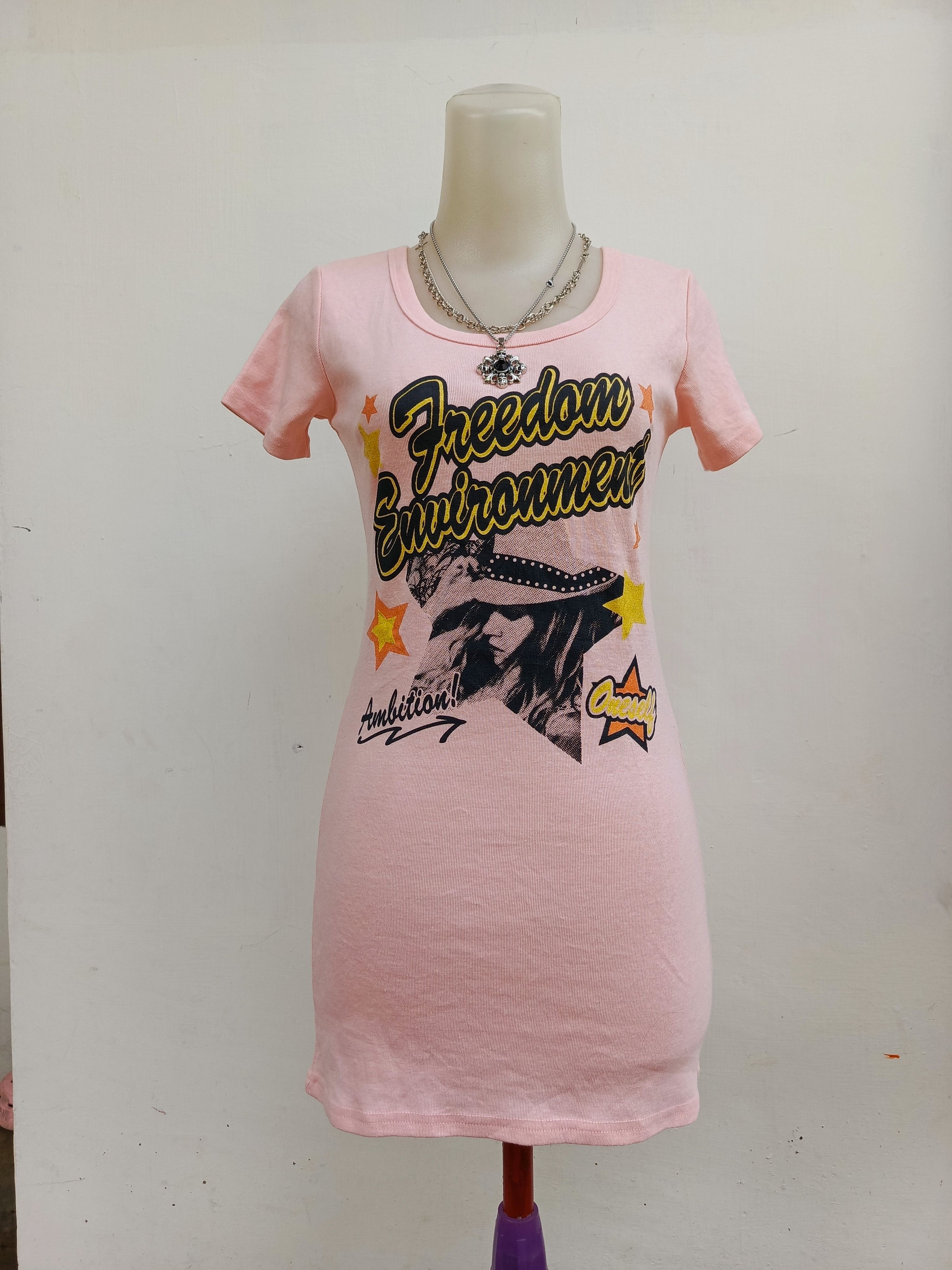 Hysteric Glamour Pink Cat Freedom Environment Graphic T-shirt Dress Size M / US 6-8 / IT 42-44 - 1 Thumbnail