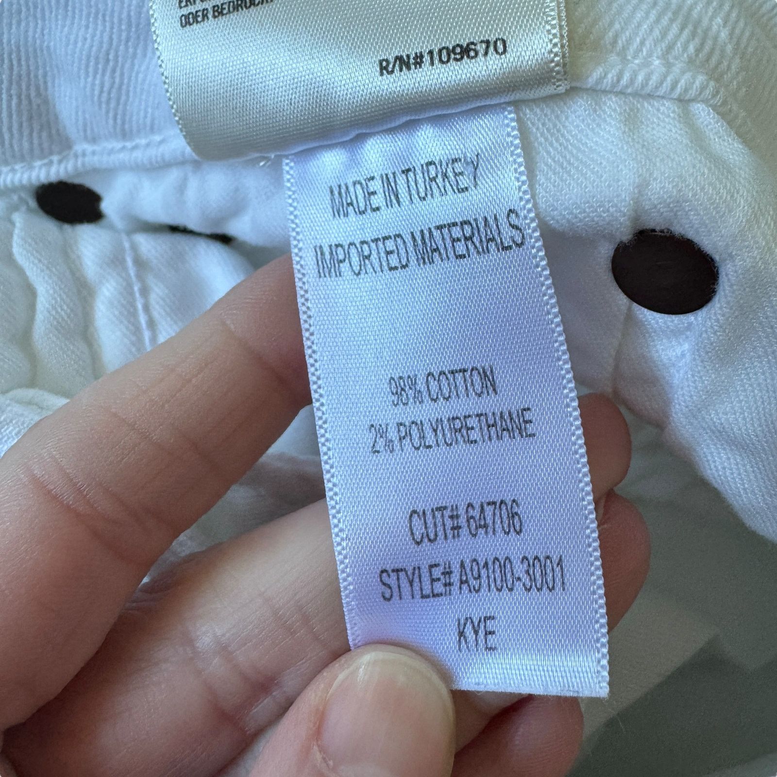 Agolde AGOLDE Kye Mid Rise Straight Crop Jean Cake White Stretch Size 25" / US 0 / IT 36 - 7 Thumbnail