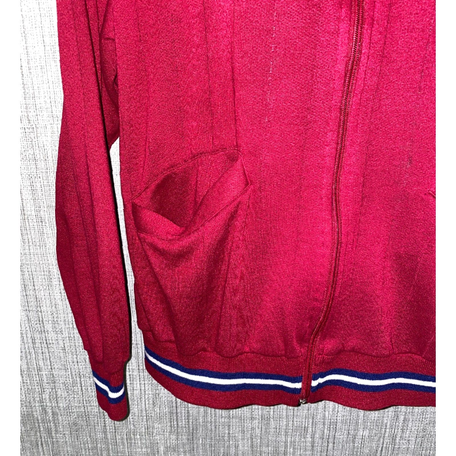 Blair Vintage Adventurers Club Men Red Fleece Lined Full Zip Track Jacket Size L Size US L / EU 52-54 / 3 - 5 Thumbnail