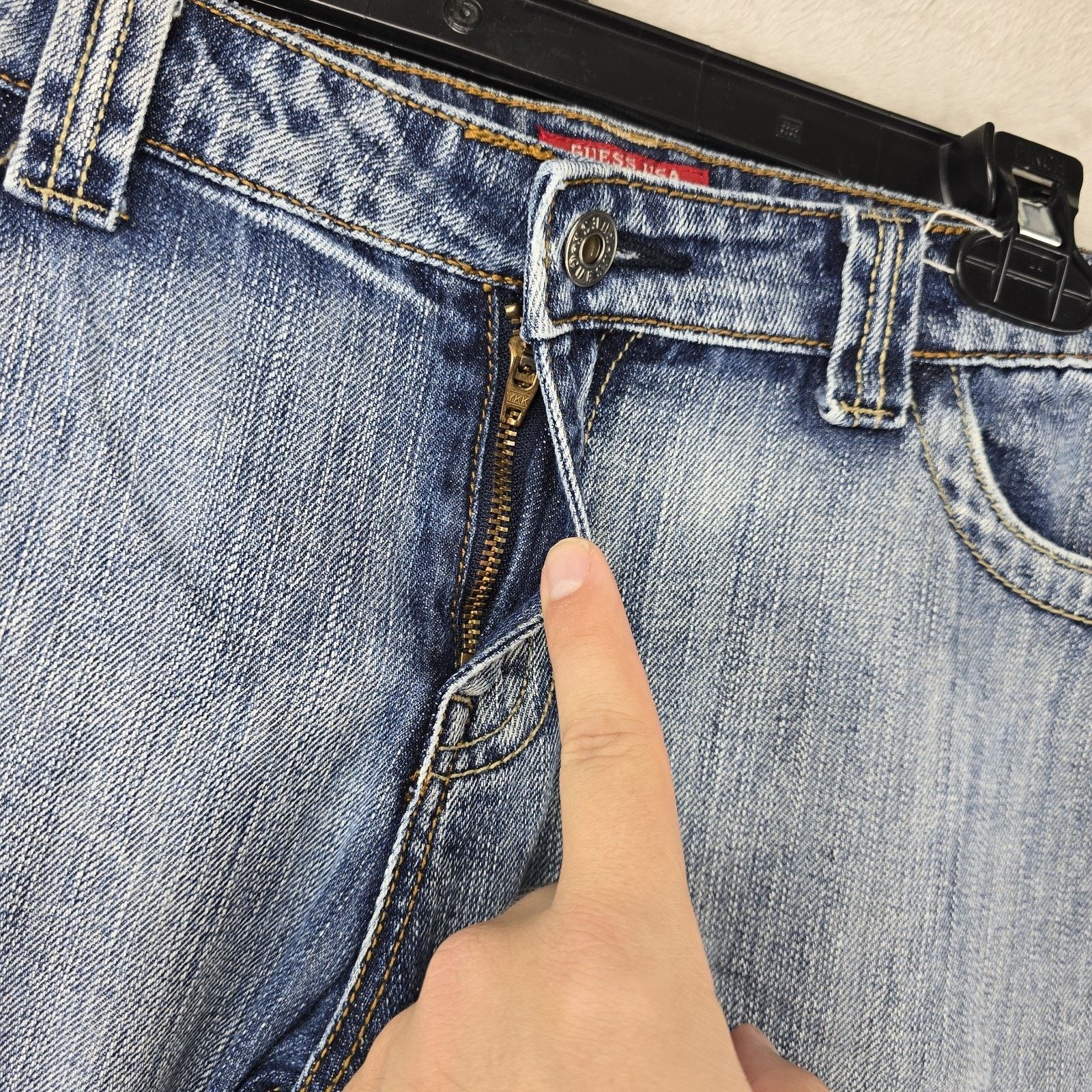 Guess Vtg Guess USA Jeans 34 (Fits 38x30) Embroidered Distressed Size 38" / US 16 / IT 52 - 4 Thumbnail