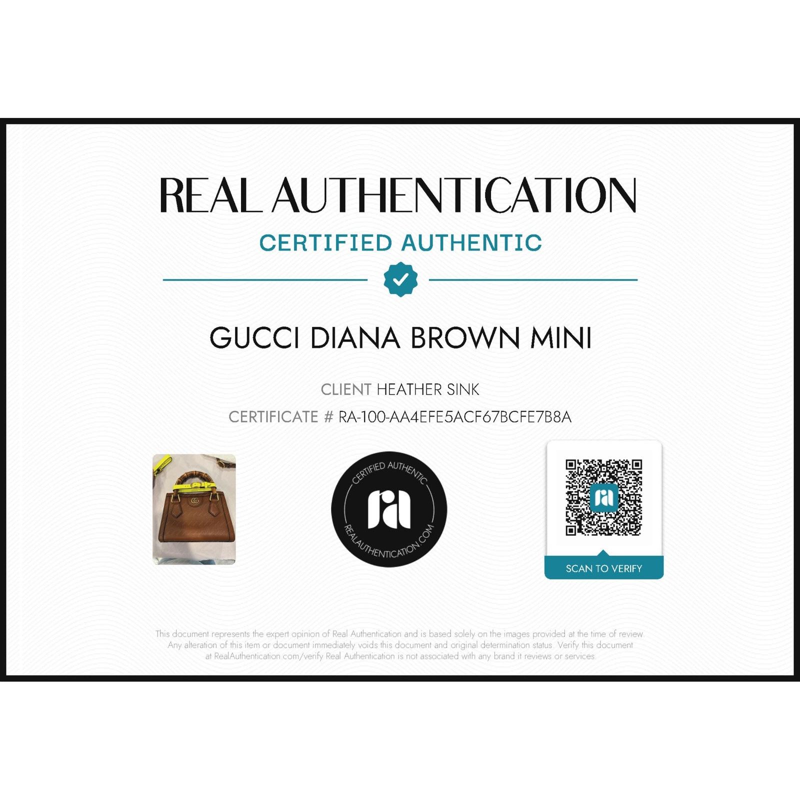 Gucci Gucci Diana Bamboo Handle Small Leather Crossbody Tote Brown Size ONE SIZE - 3 Thumbnail