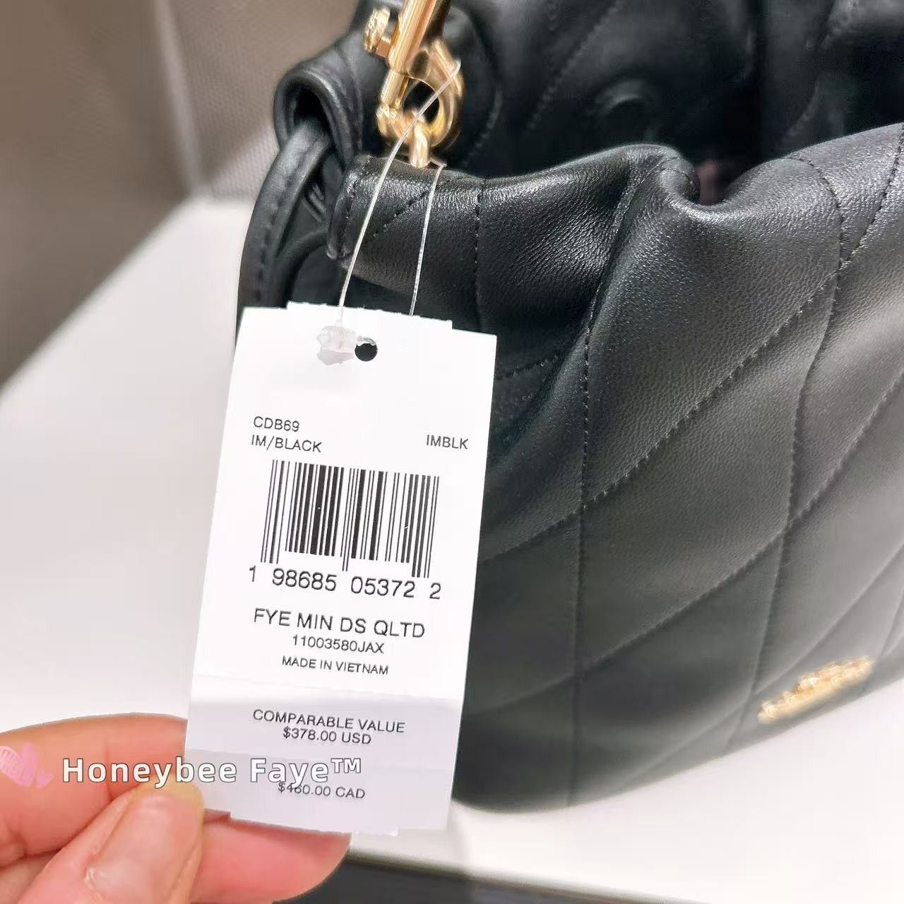 Coach Faye Mini Drawstring Bag With Quilting CDB69 Size ONE SIZE - 7 Thumbnail
