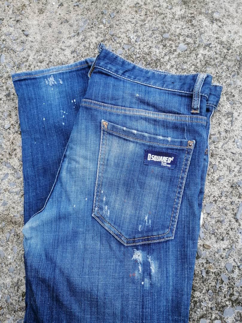 Dsquared2 Dsquared2 Blue J-Cotton Distressed Denim Jeans Size US 32 / EU 48 - 7 Thumbnail