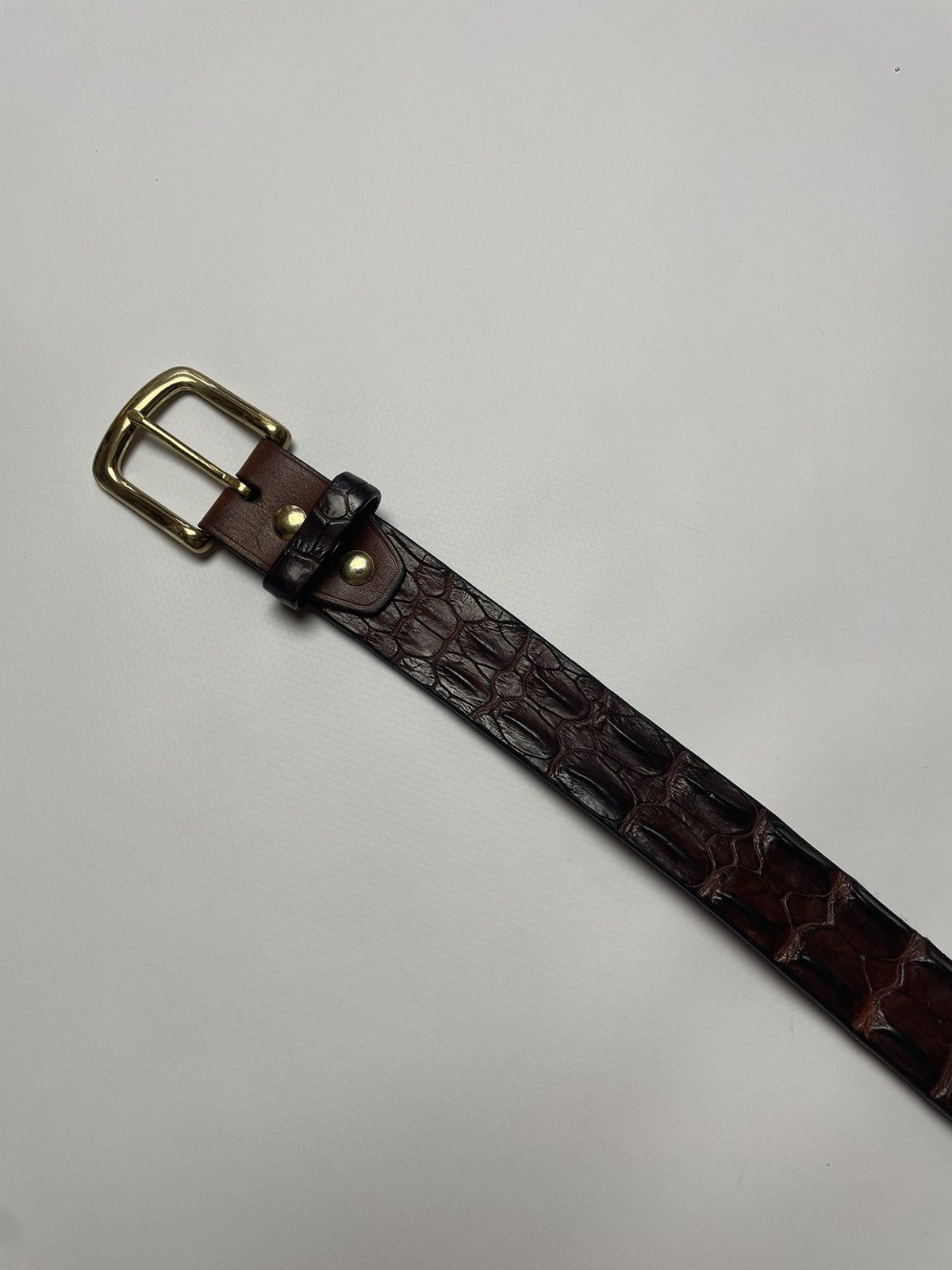 Genuine Leather × Hysteric Glamour Henry Bucks Australia Saltwater Crocodile Leather Belt Size ONE SIZE - 2 Thumbnail